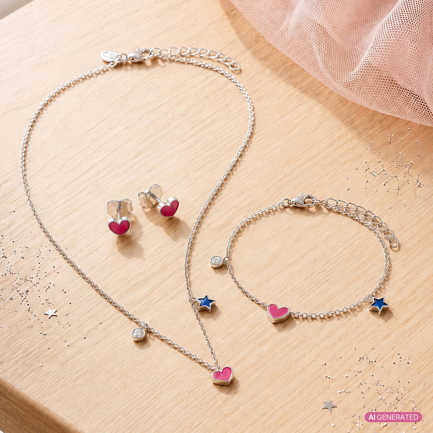 Prinzessin Lillifee Paar Ohrstecker »Herz« Emaille