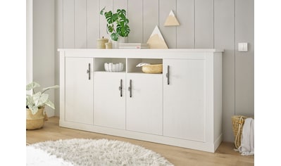 Sideboard »RAVENNA«, im romantischen Landhausstil, Griffe aus Metall, Breite 201 cm