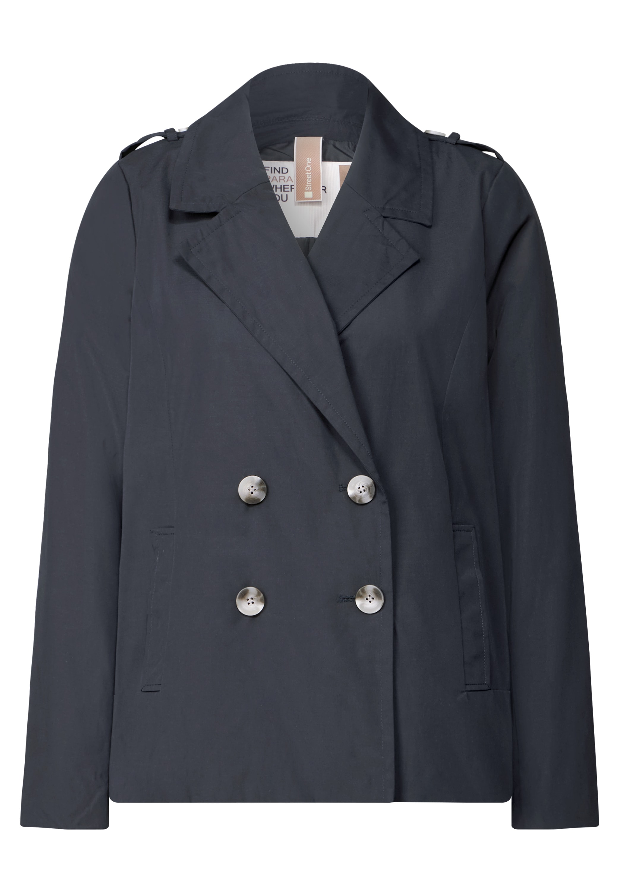 STREET ONE Kurzjacke, ohne Kapuze, mit Reverskragen