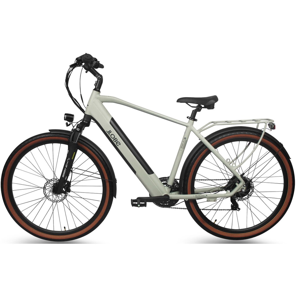 LLobe E-Bike »Utah Gent 2.1«, 21 Gang, Shimano, Shimano Tourney 21-Gang Kettenschaltung, Heckmotor 250 W, mit Bremslicht