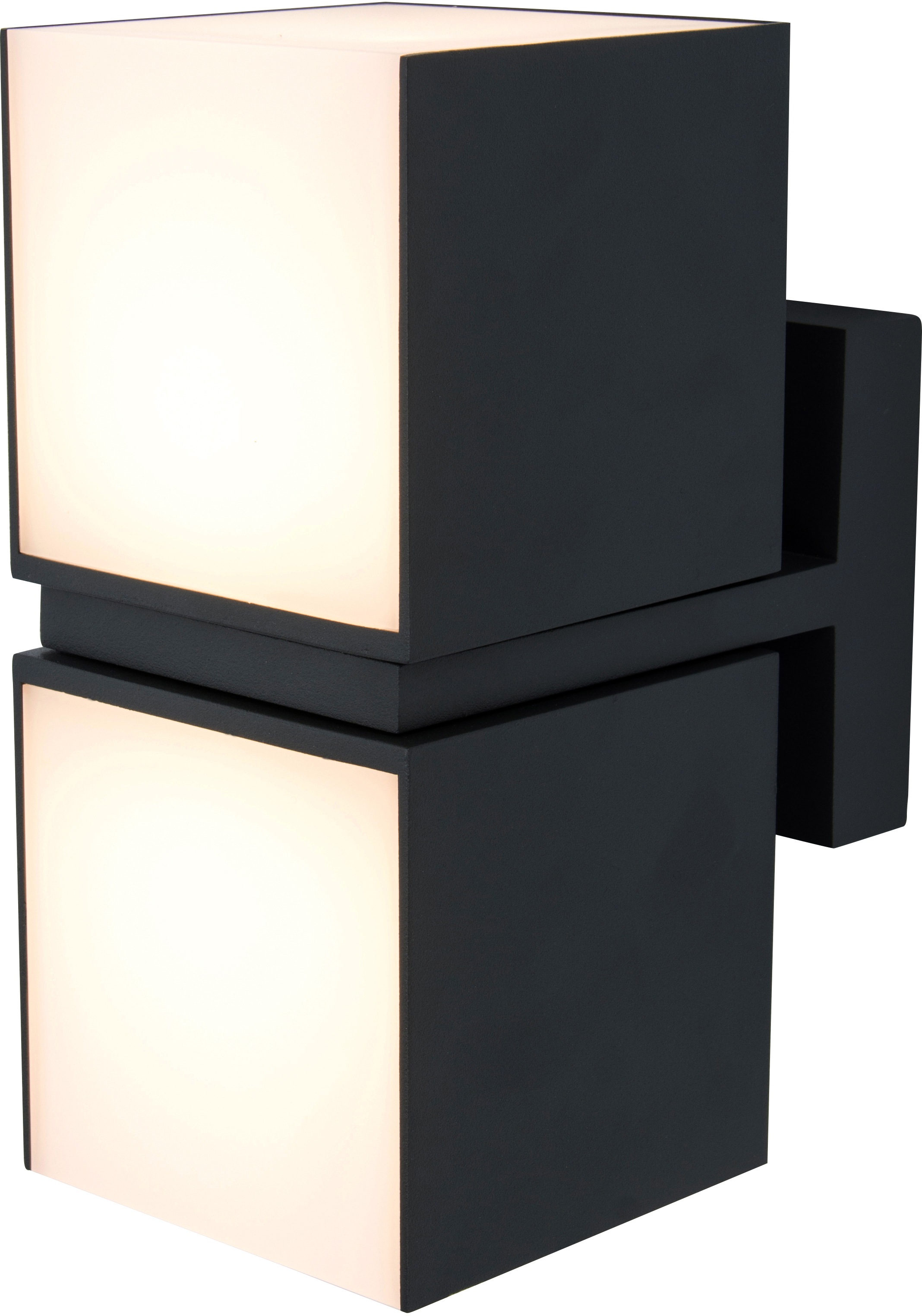 LUTEC LED Außen-Wandleuchte CUBA 5193801012, LED-Modul, 1 St., Warmweiß