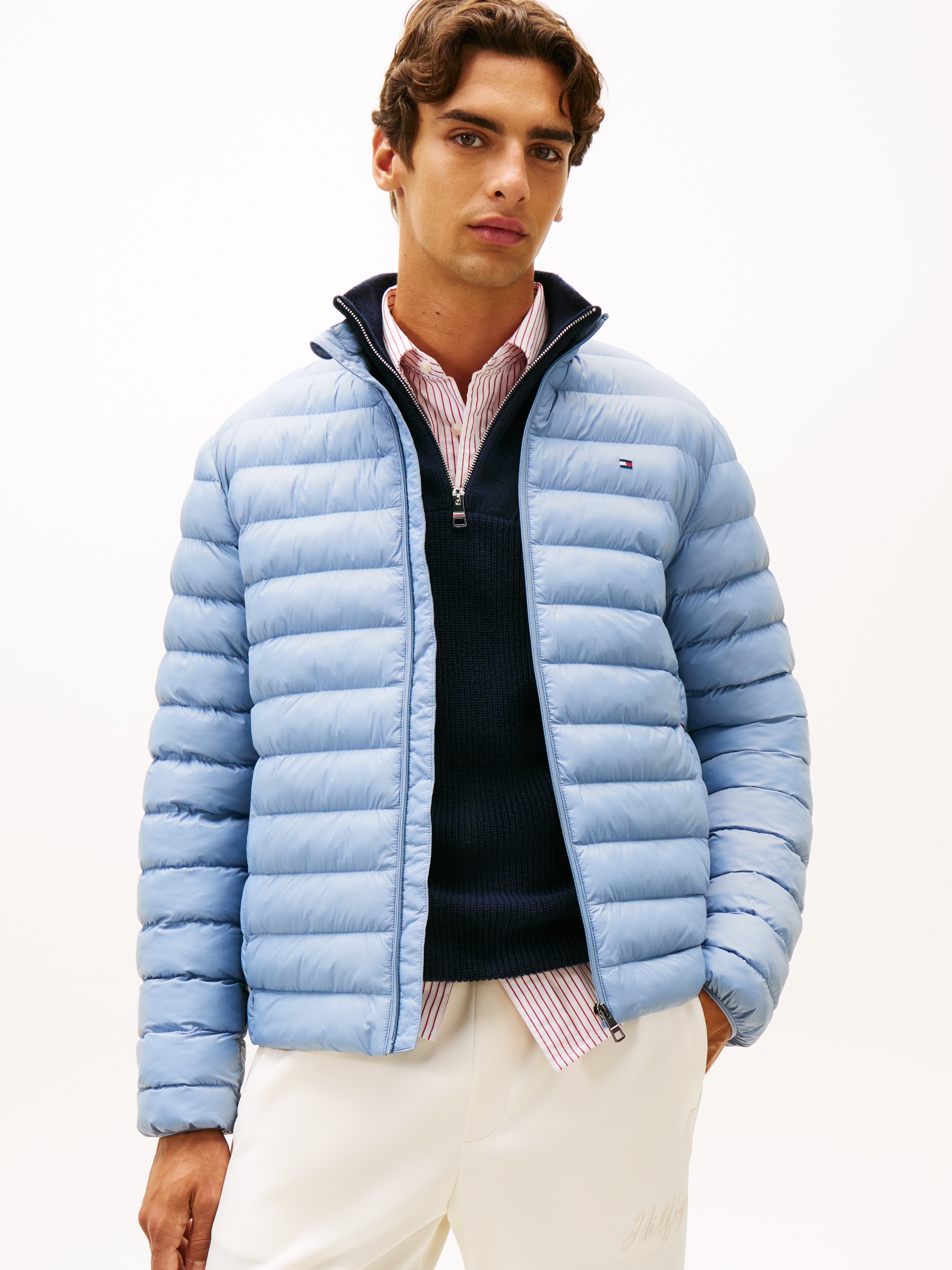 Tommy Hilfiger Steppjacke »PACKABLE RECYCLED JACKET«, Übergangsjacke mit Logostickerei
