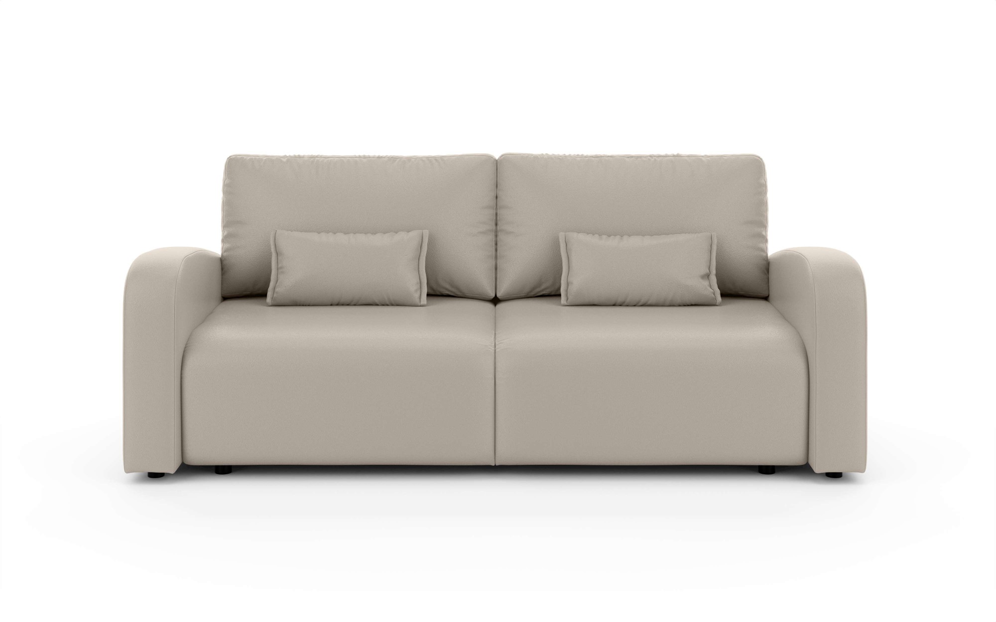 INOSIGN 3-Sitzer »JIGGS wahlweise Schlafsofa mit Bettkasten, Maße B/H/T: 228/96/110 cm«, Sofa mit Wellenunterfederung, enthält 2 Rückenkissen und 2 Zierkissen