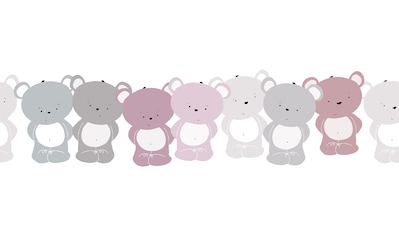 A.S. Création Bordüre »Cute Bears«, Tapete Kinderzimmer Rosa Grau Weiß kaufen