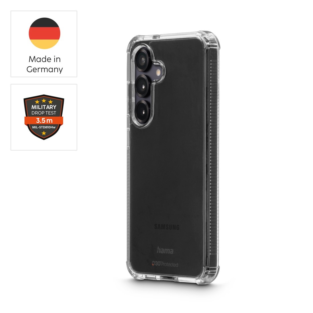 Hama Smartphone-Hülle »Handyhülle „Extreme Protect“ für Galaxy S25 (stoßfest, sturzsicher)«, Wireless-Charging