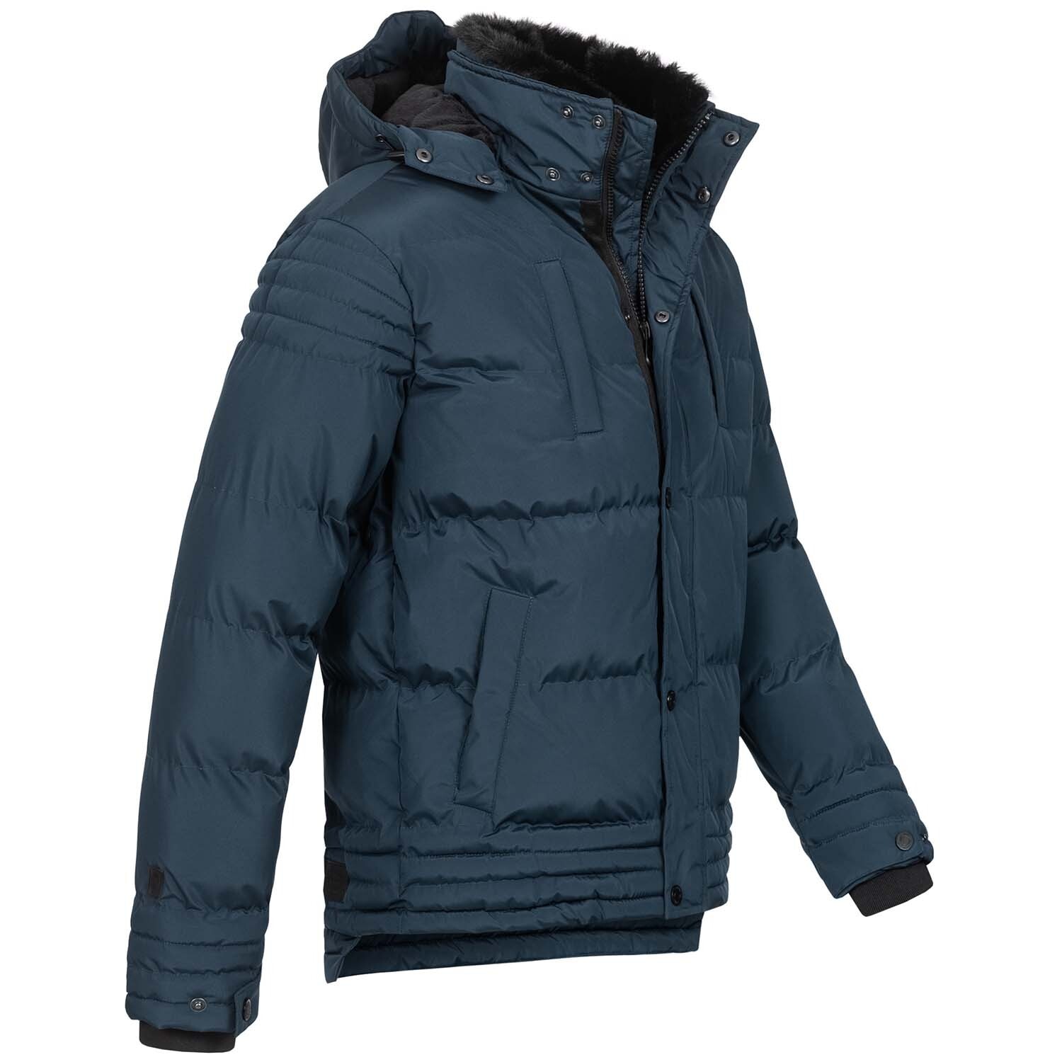 Alessandro Salvarini Winterjacke »ASFabiano«, mit warmem Teddyfell und abnehmbarer Kapuze