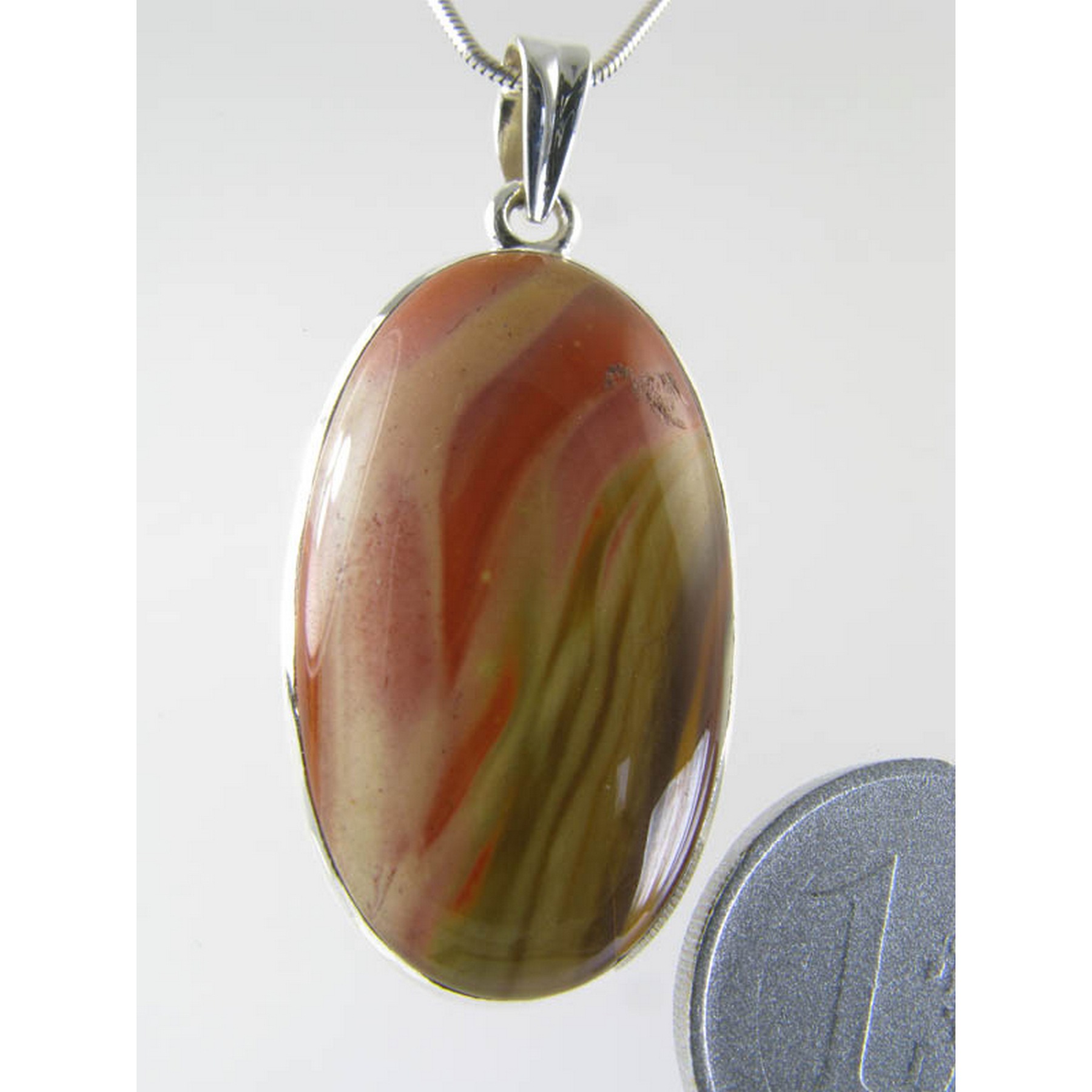 Adelia´s Kettenanhänger »Polychrom Jaspis Anhänger 925 Silber« kaufen