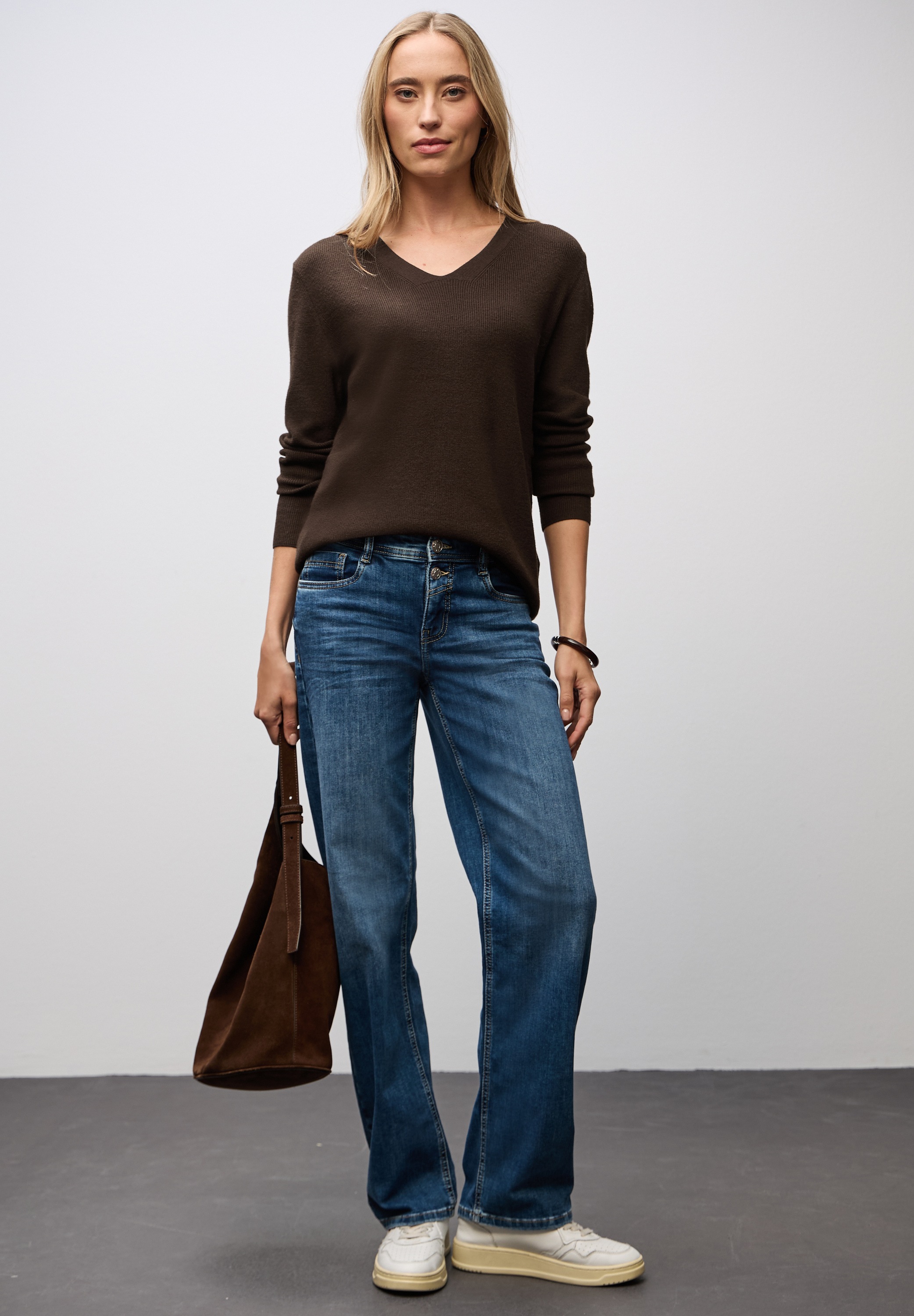 STREET ONE Strickpullover aus softem Materialmix günstig online kaufen