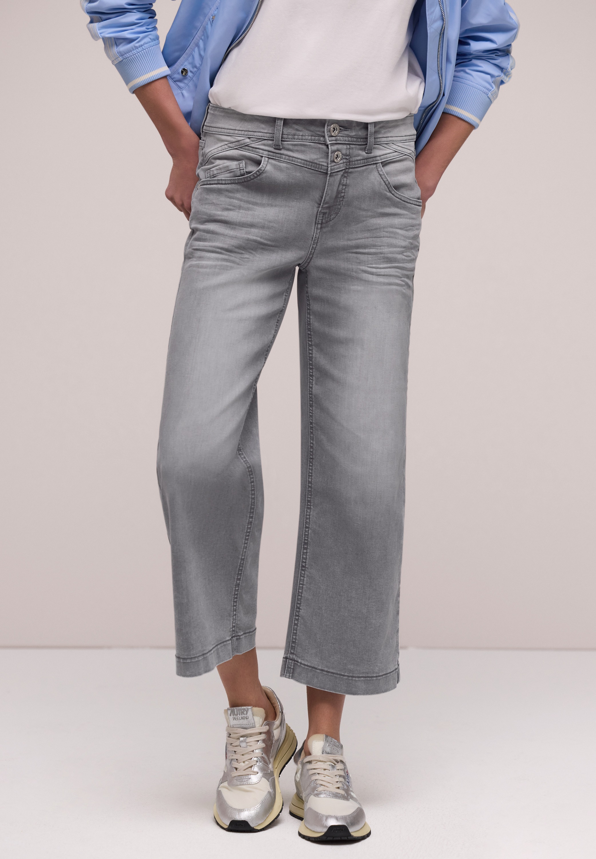 Cecil Loose-fit-Jeans im elastischen Materialmix