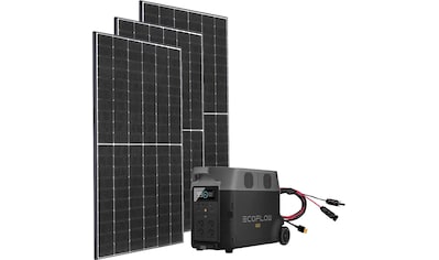 Solaranlage »Delta Pro Powerstation mit 3 x 415W Gerahmtes Solarmodul«, (Spar-Set)