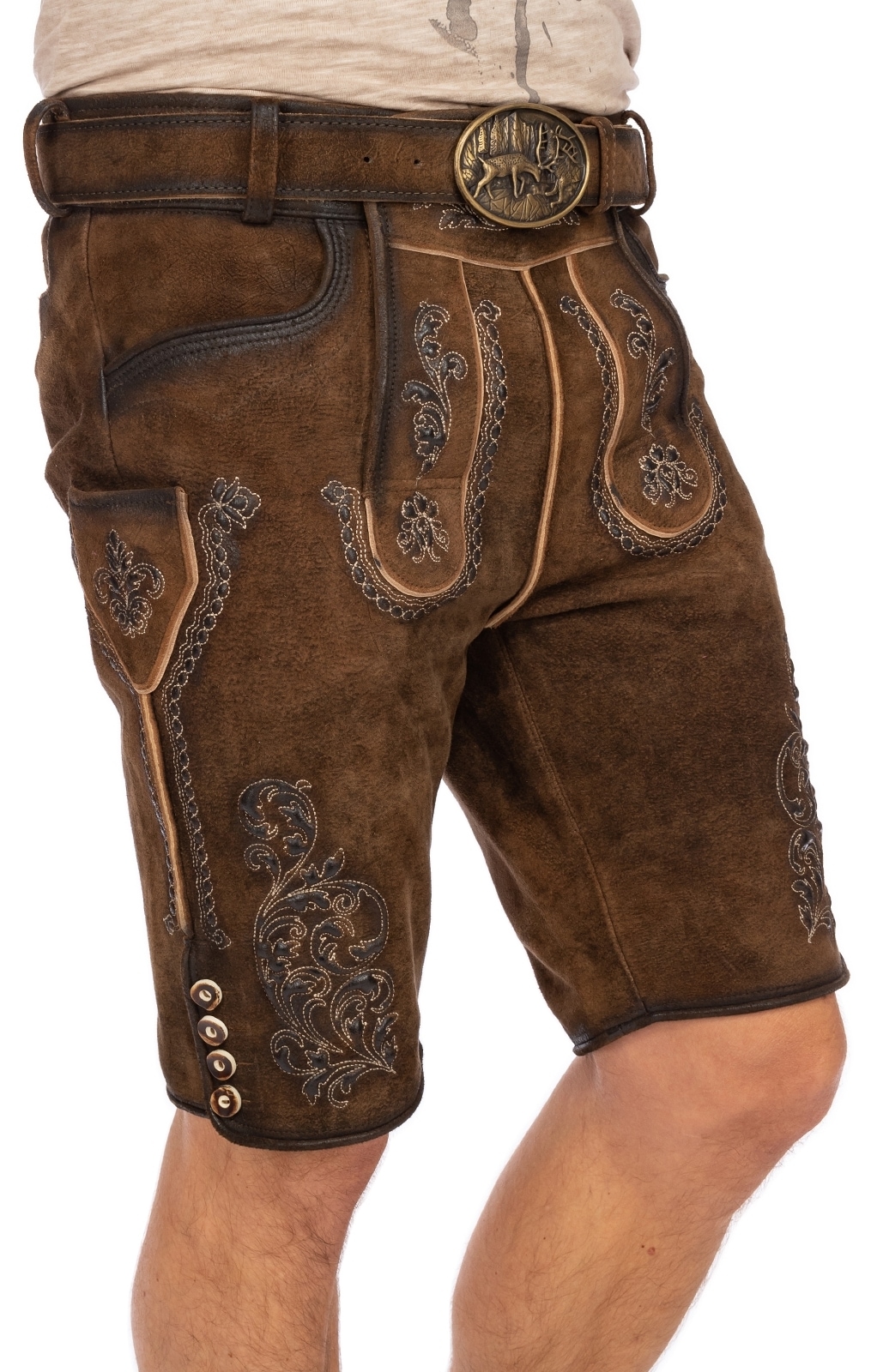 Gwandler Lederhose »Lederhose FERDI havanna«