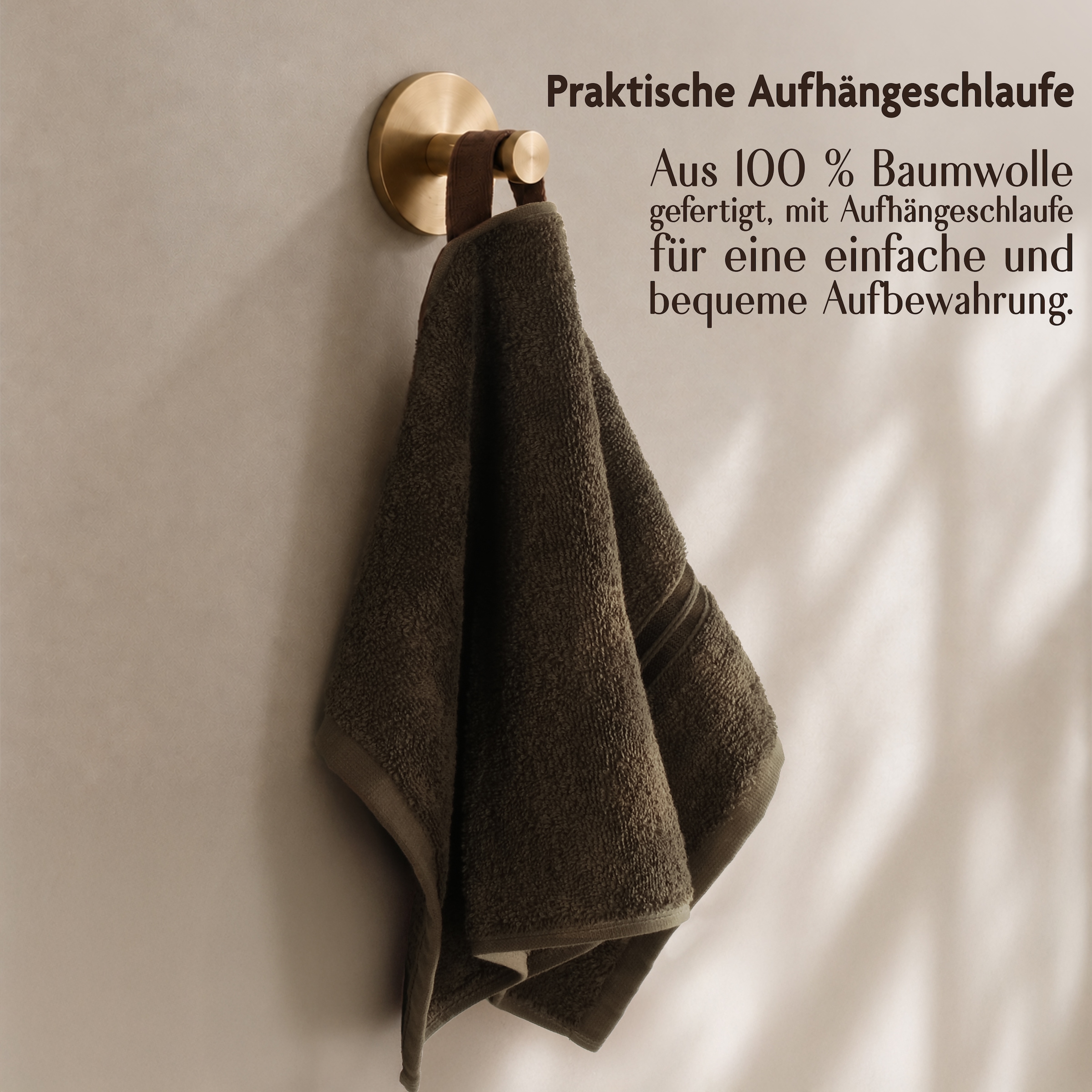 HAMMETEX Gaestehandtuecher »5er Set, 30x50 cm, weich & saugstark, 100% Baumwolle« mit Bordüre, einfarbig, Schlaufe, 100% Baumwolle Frottee