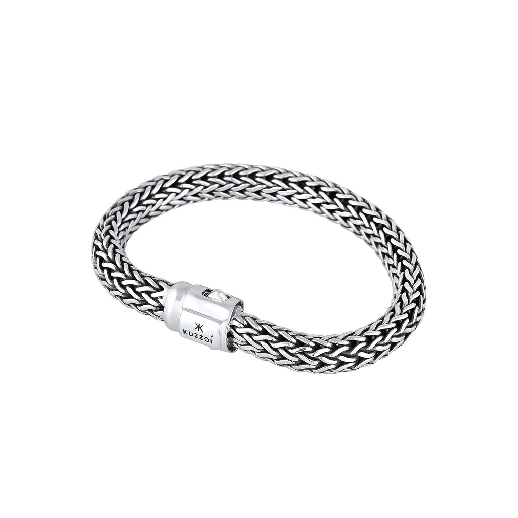 Kuzzoi Armband »Gliederarmband Basic Cool unisex 925 Silber«