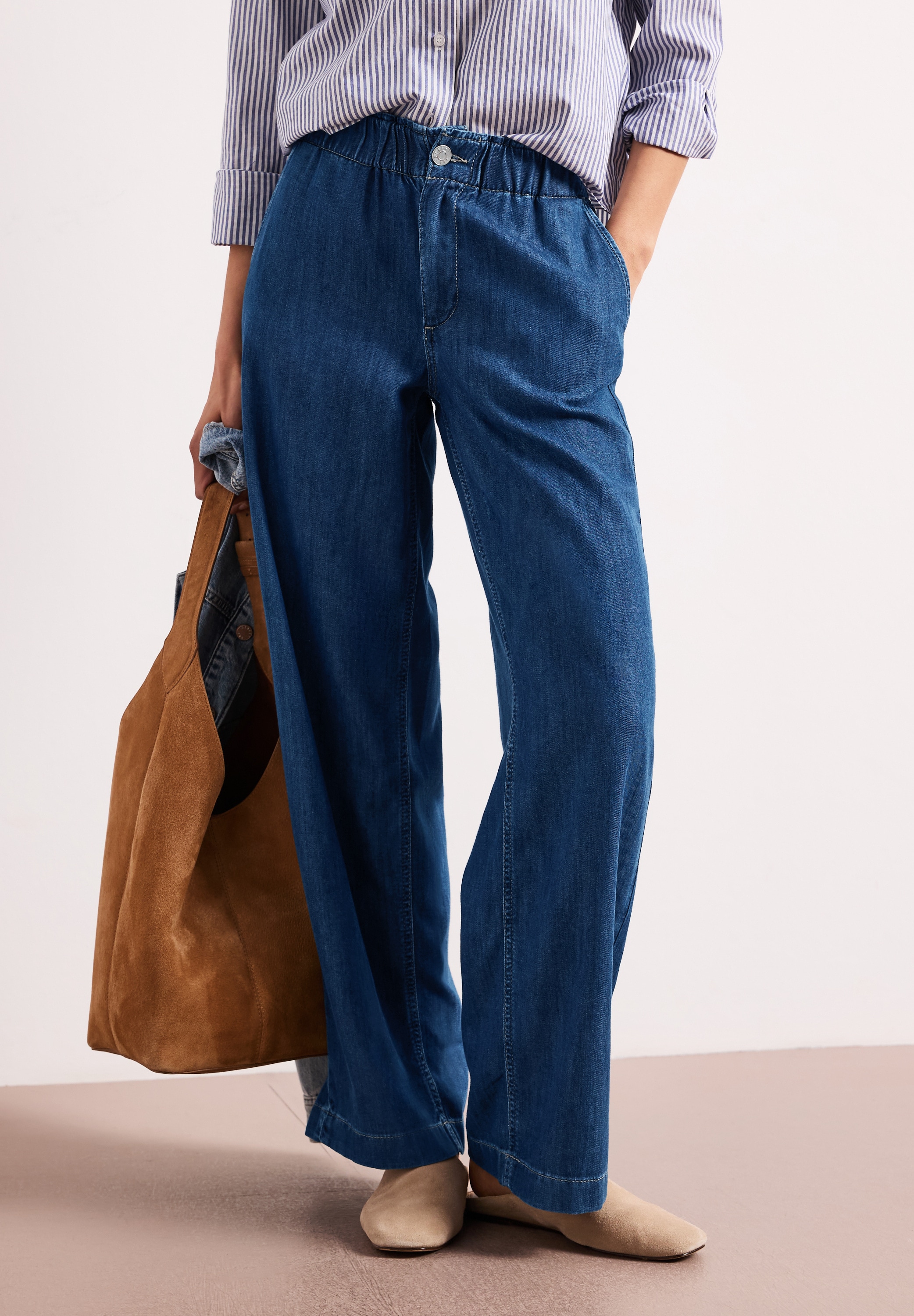 STREET ONE Loose-fit-Jeans mit Wide Legs