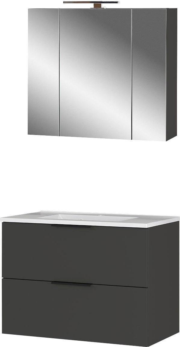 GERMANIA Badmöbel-Set »Crandon«, (2 St.), inkl. WT-Unterschrank und Spiegelschrank