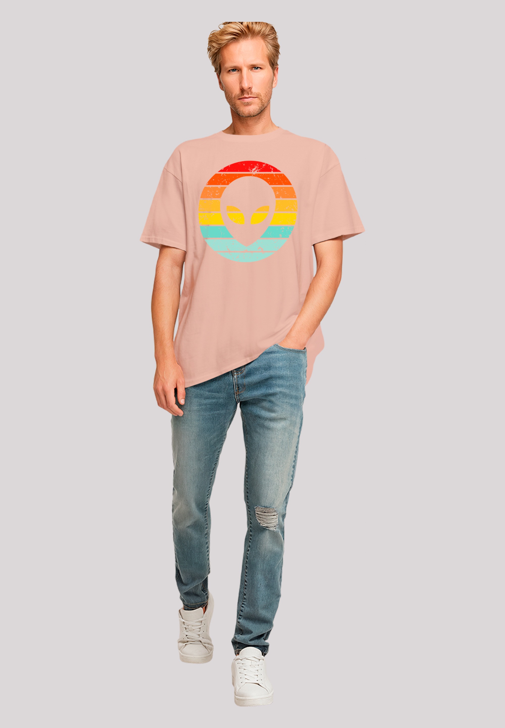 F4NT4STIC T-Shirt »Alien Retro Sonnenuntergang«, Premium Qualität