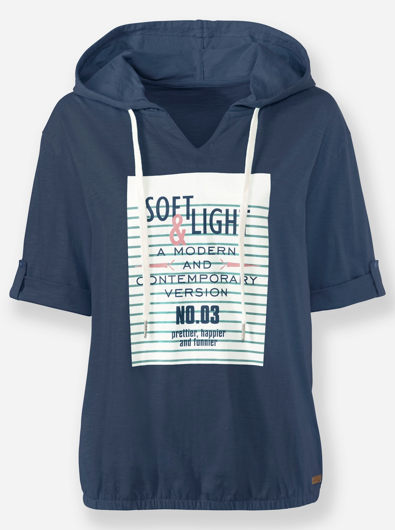 Casual Looks Kurzarmshirt »Kapuzen-Shirt«, (1 tlg.)