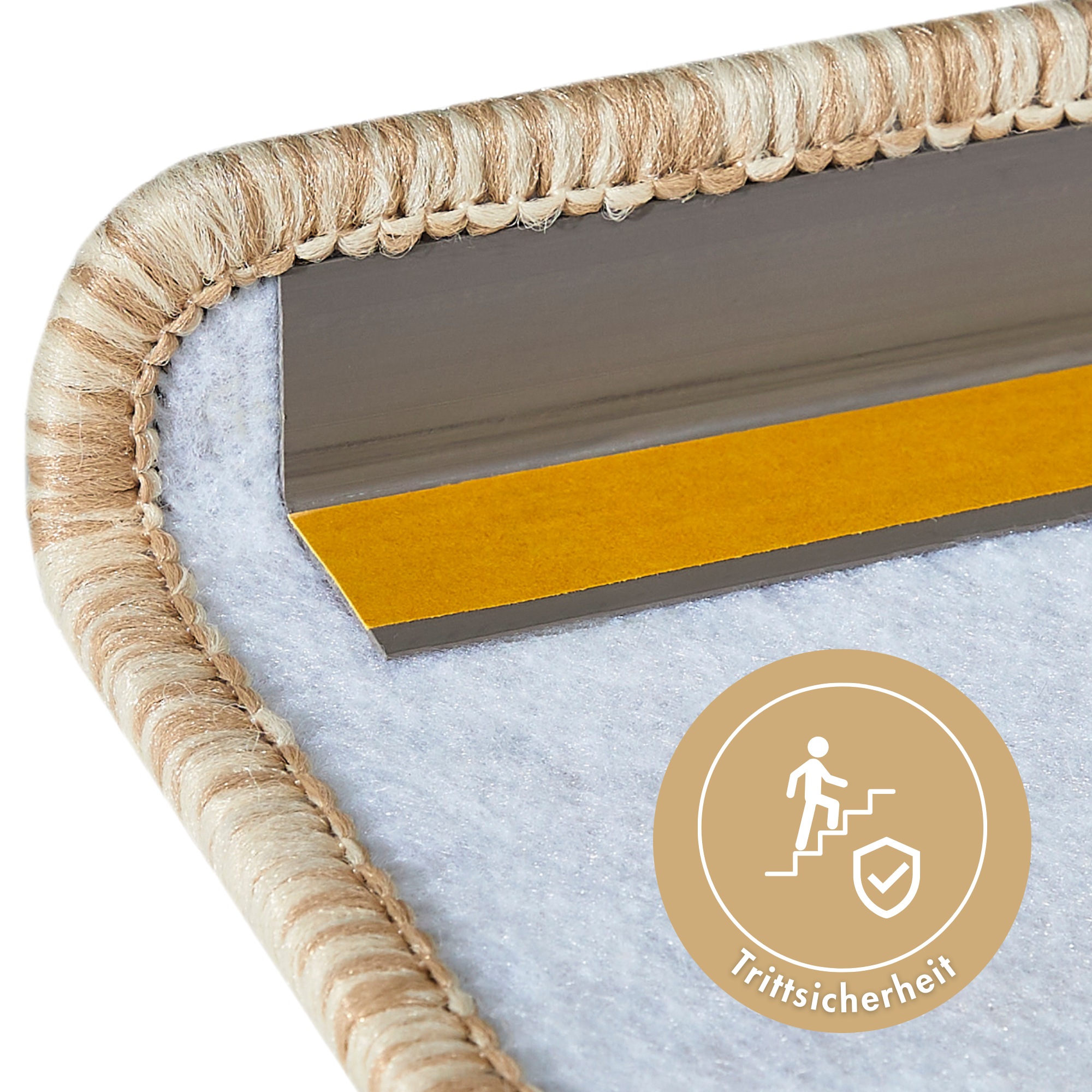 ANDIAMO Leo Stair Tread Beige 28x65cm 3