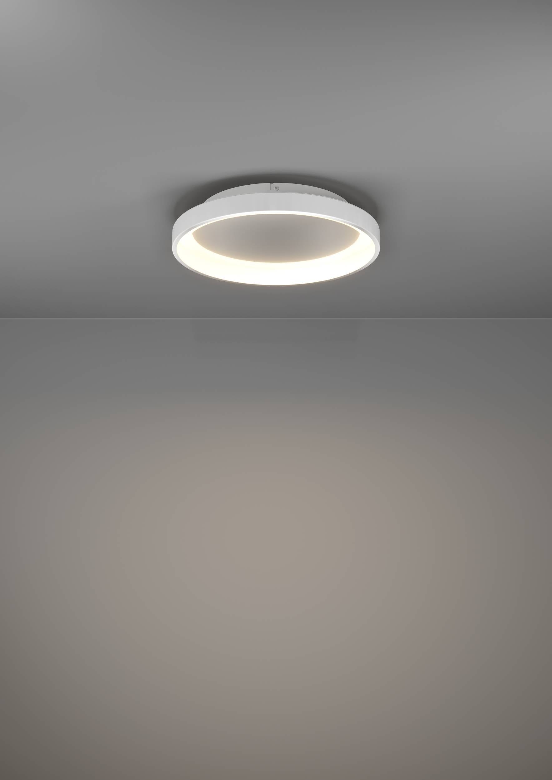 EGLO Deckenleuchte »Loretello Deckenlampe, Wohnzimmerlampe, Metall und Kunststoff, Lampe« LED-Modul 1 Stk. Kaltweiß | Neutralweiß | Warmweiß Wand-/Deckenleuchte - H7,5 x Ø35 cm - weiß - 12W inkl.