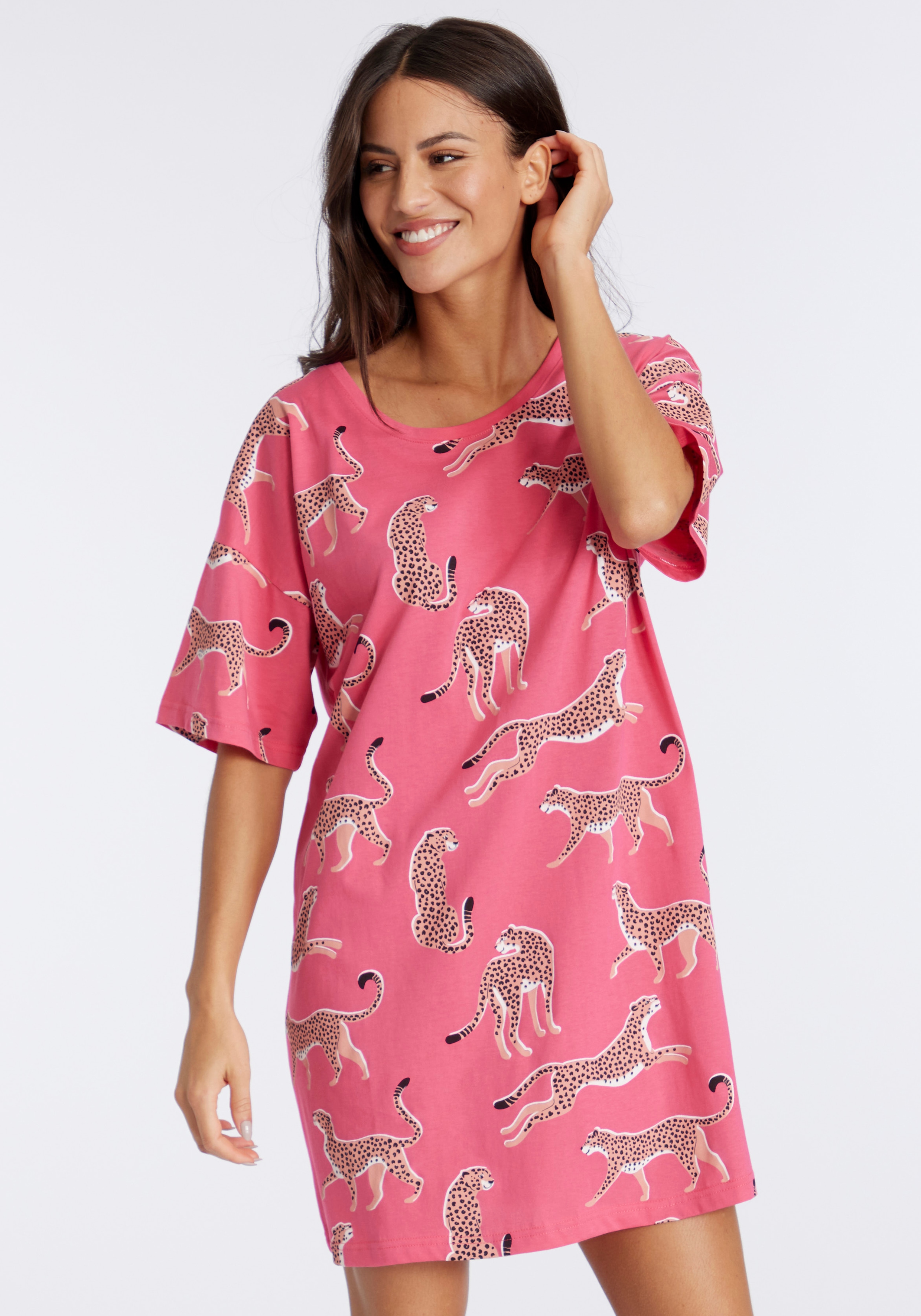 Vivance Dreams by Lascana Sleepshirt mt Animal Alloverprint