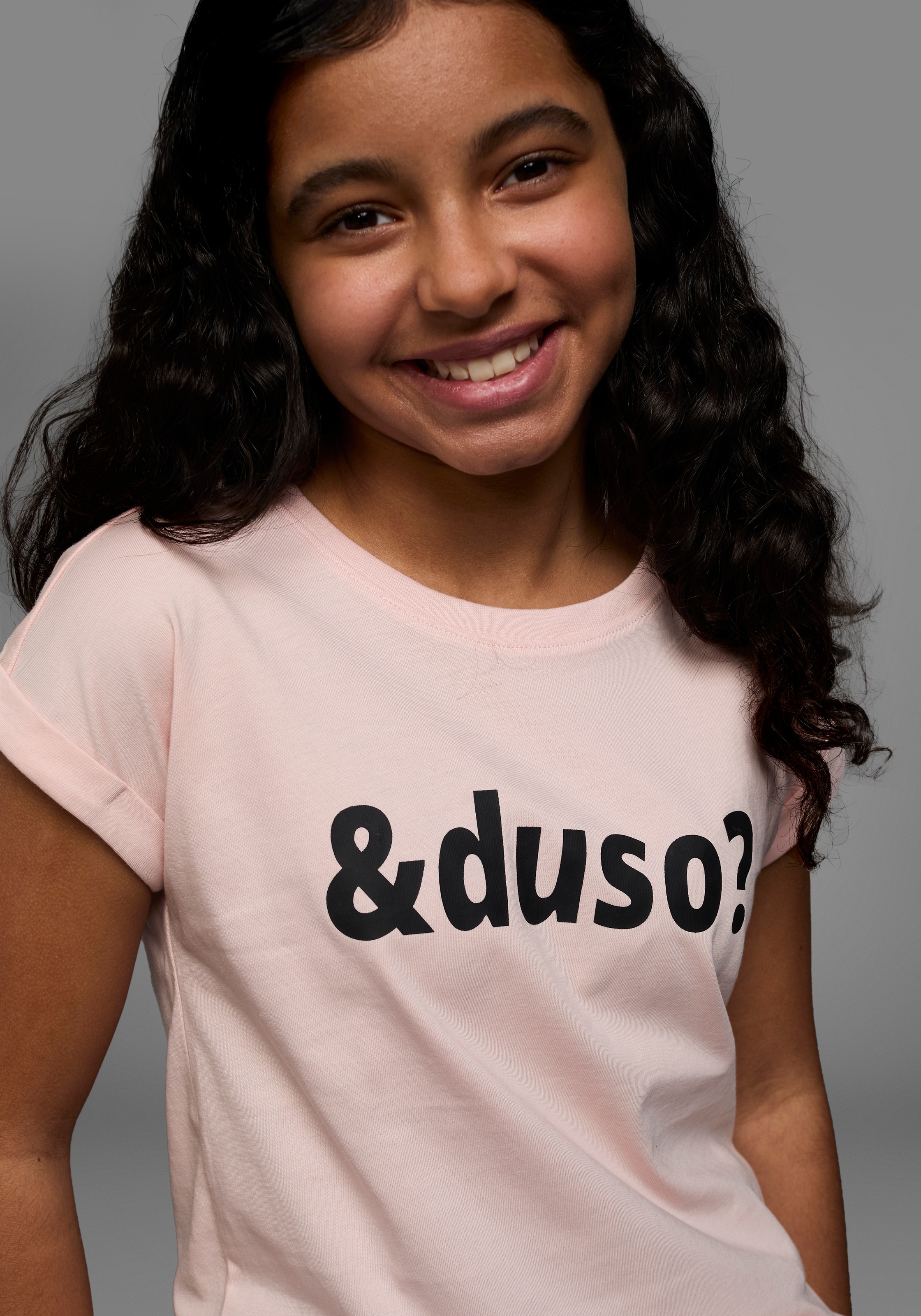 Thumbnail - KIDSWORLD T-Shirt "&duso?" kurzärmelig, bedruckt, Rundhalsausschnitt, aus Baumwolle