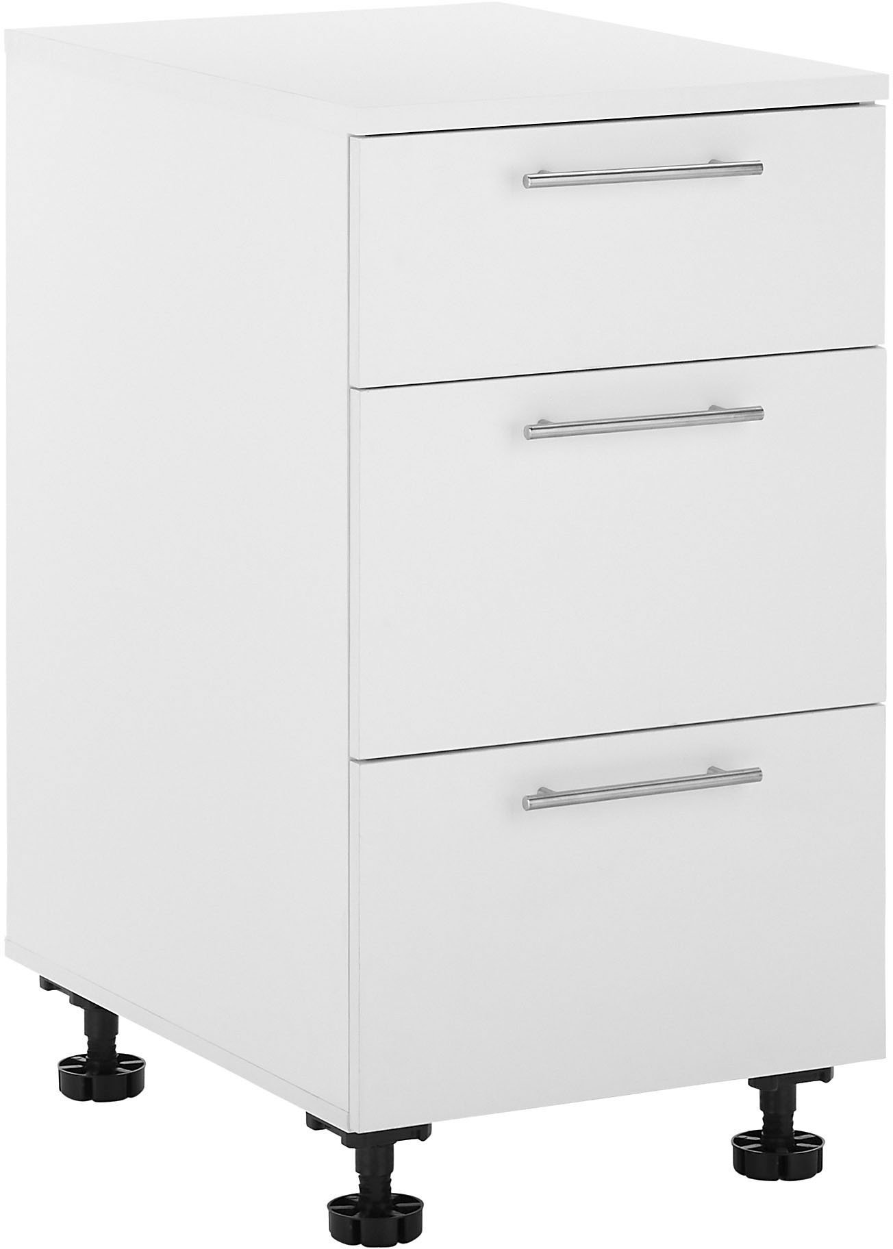 Laundreezy Unterschrank "Laundreezy, Unterschrank BxHxT 50x92x68 cm" 1 Stk. tlg. Breite 50cm, Softclose, 3 Auszüge, höhenverstellbare Füße