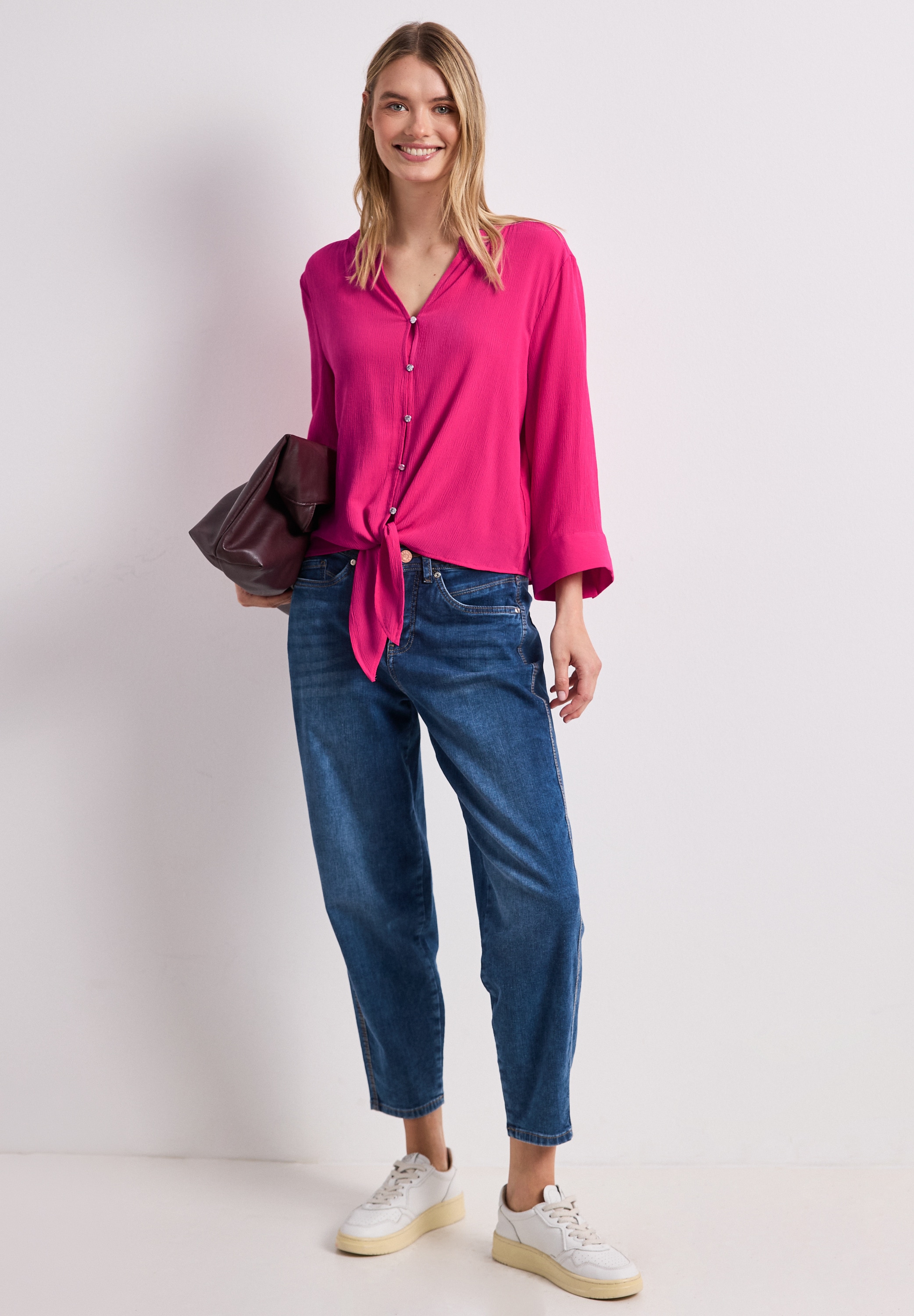 STREET ONE Klassische Bluse mit 3/4 Ärmeln