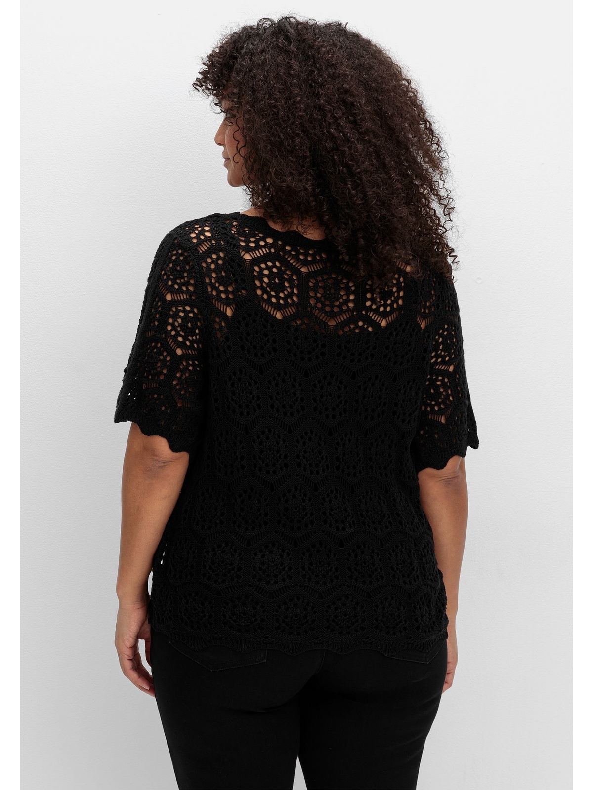 sheego by Joe Browns Cardigan »Große Größen«, im Ajourmuster