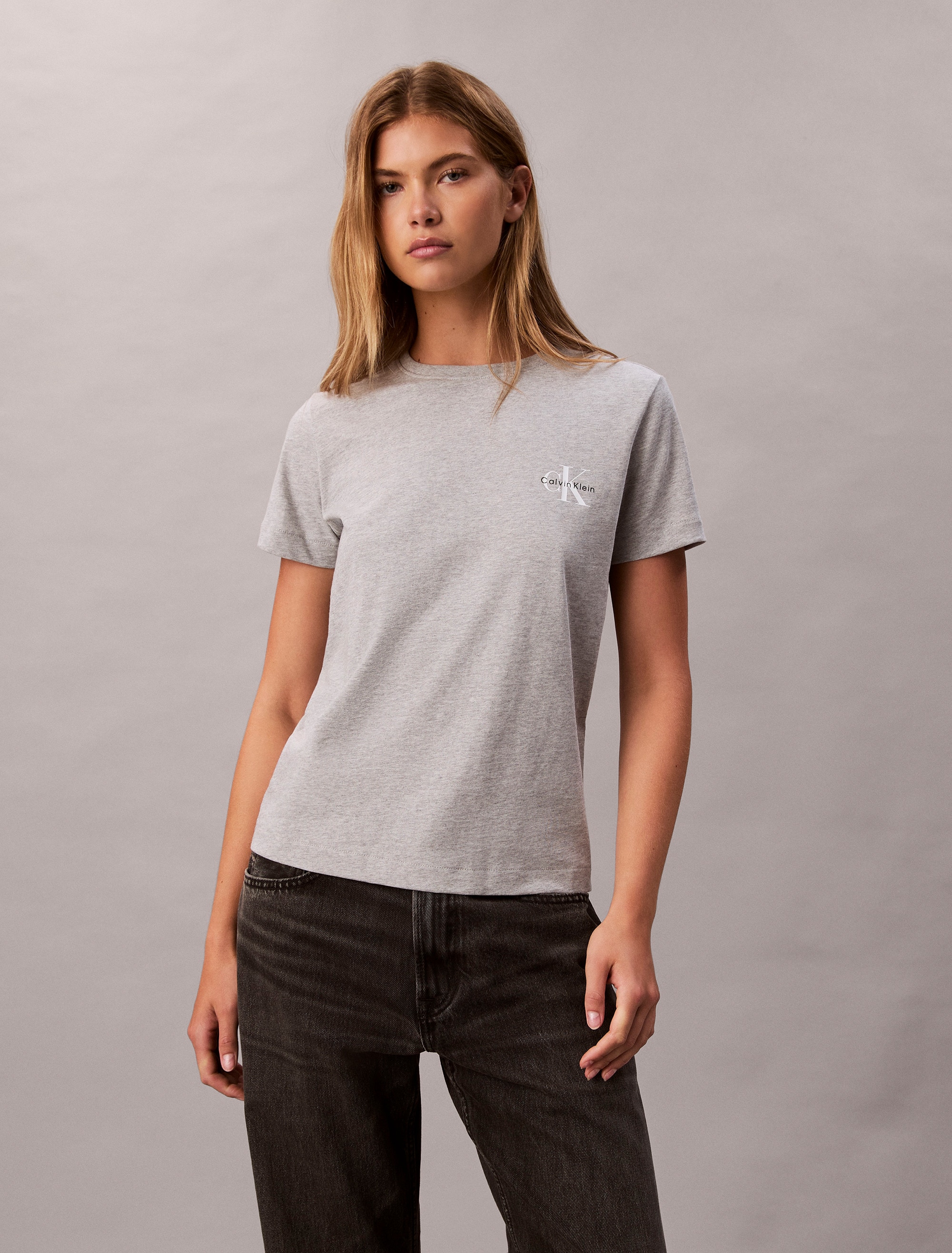 Calvin Klein Jeans T-Shirt »MONOLOGO CN 2 PACK TEE« Packung, 2er-Pack, 2 Stk. , Logoschriftzug