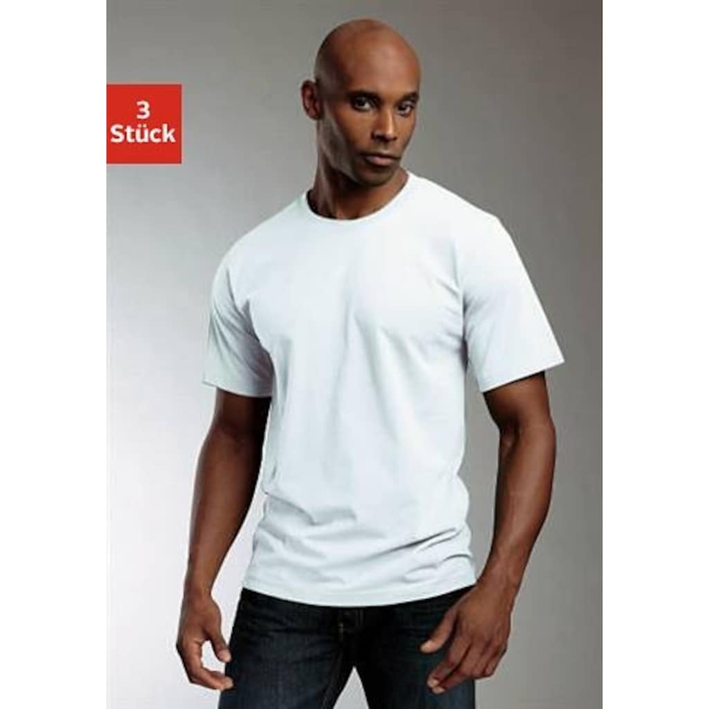 H.I.S T-Shirt, (Packung, 3 tlg.), aus Baumwolle perfekt als Unterziehshirt