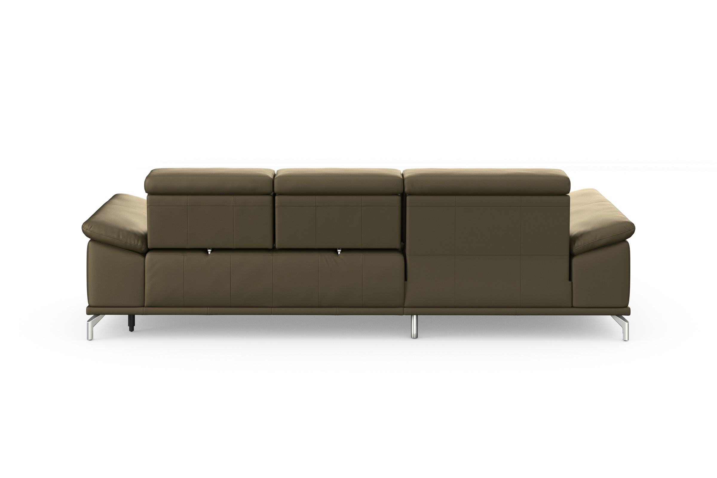 sit&more Ecksofa »Cabrio L-Form, mit Sitztiefenverstellung, Arm- und Kopfteilverstellung«, 2 Nierenkissen, Federkern, optional Bettfunktion und Stauraum