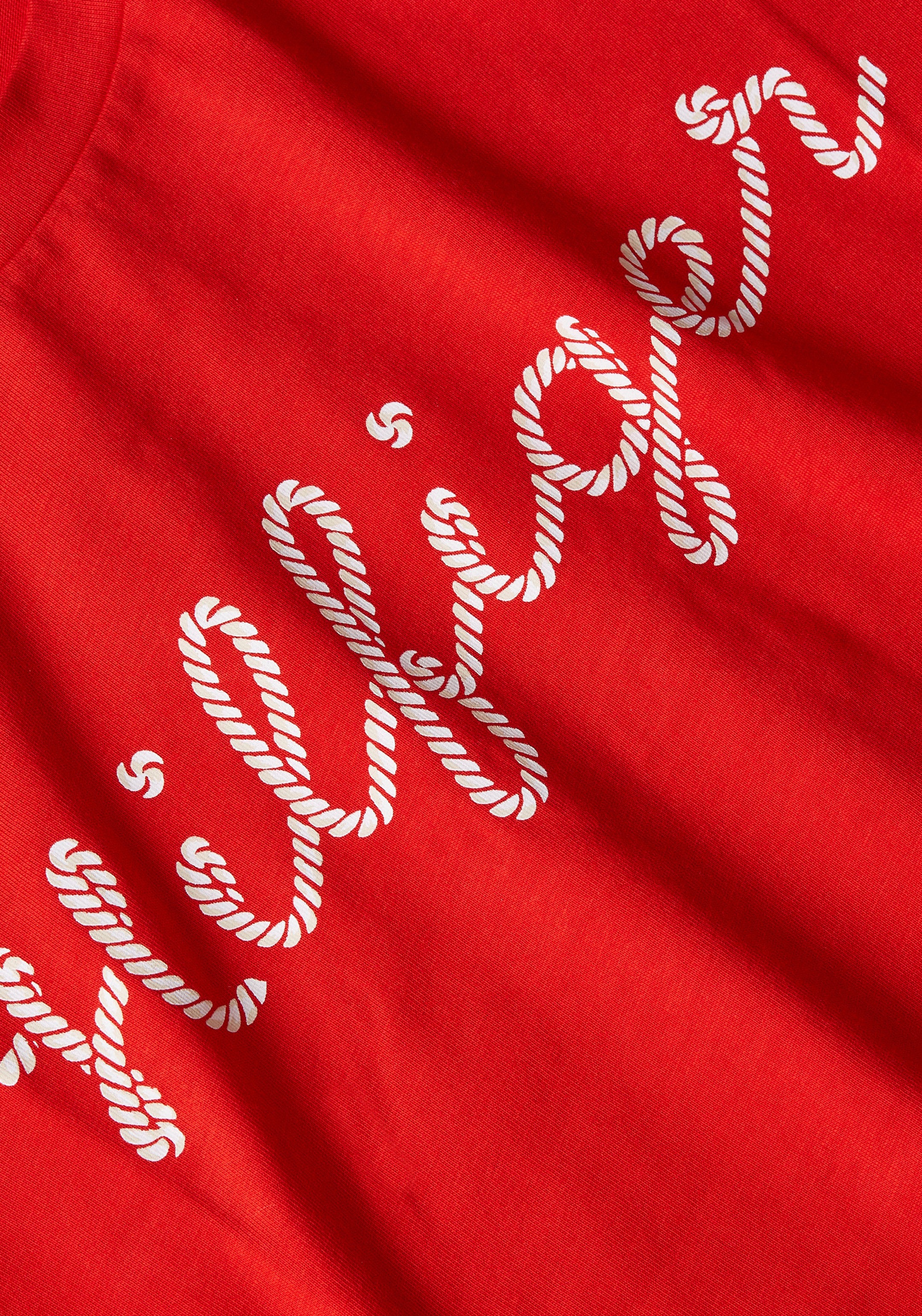 Tommy Brust Hilfiger C-NK mit »REG BAUR ROPE auf T-Shirt Hilfiger Logoschriftzug | Tommy PRINT bestellen PUFF der für SS«, großem