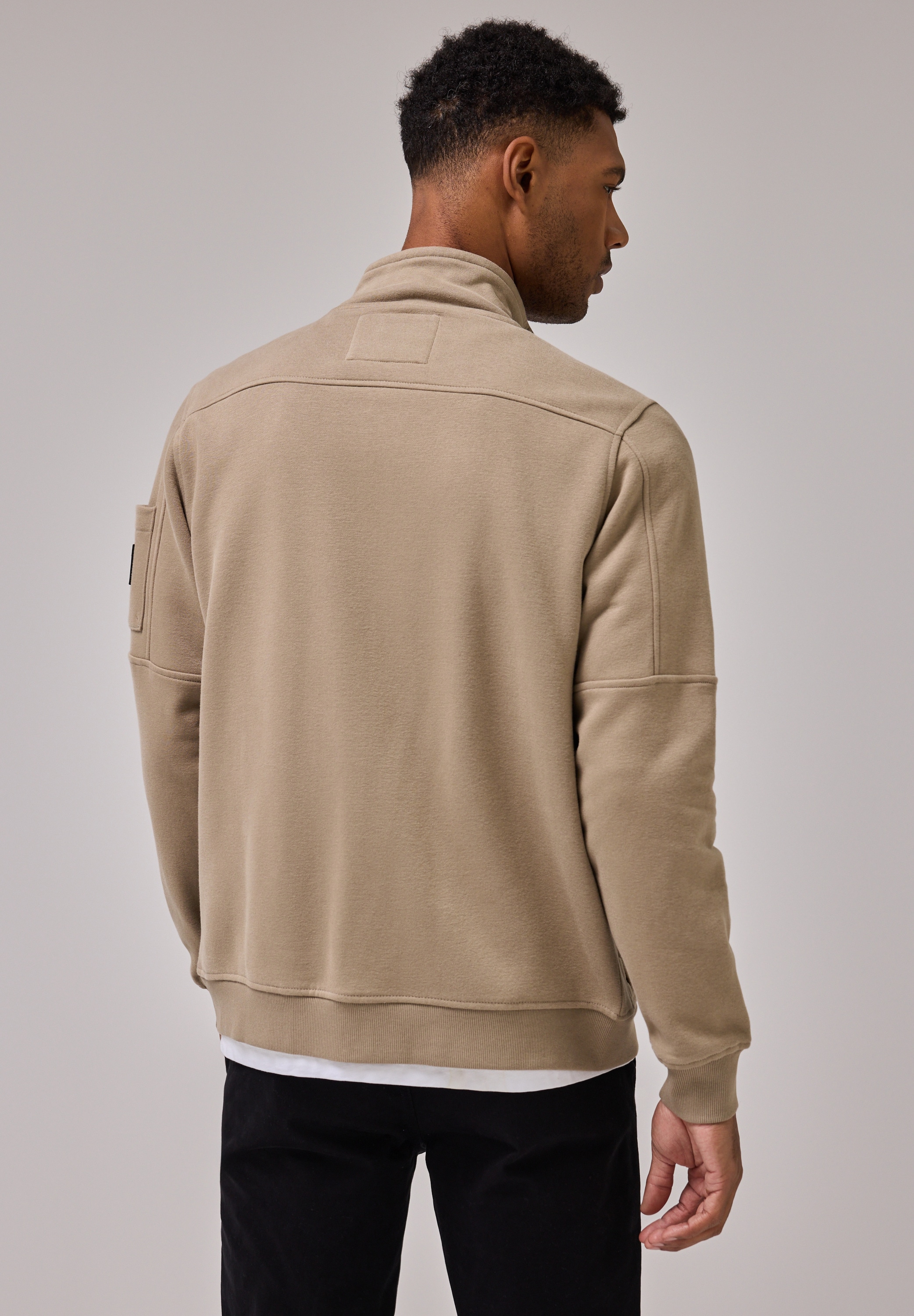 STREET ONE MEN Sweatjacke, mit Stehkragen günstig online kaufen