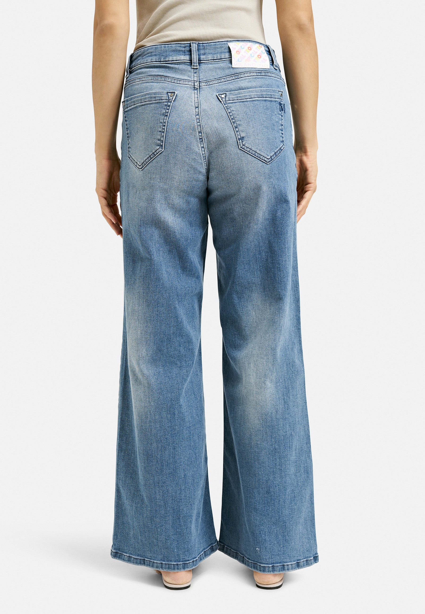 Thumbnail - Milano Italy Weite Jeans mit Destroy-Effekten