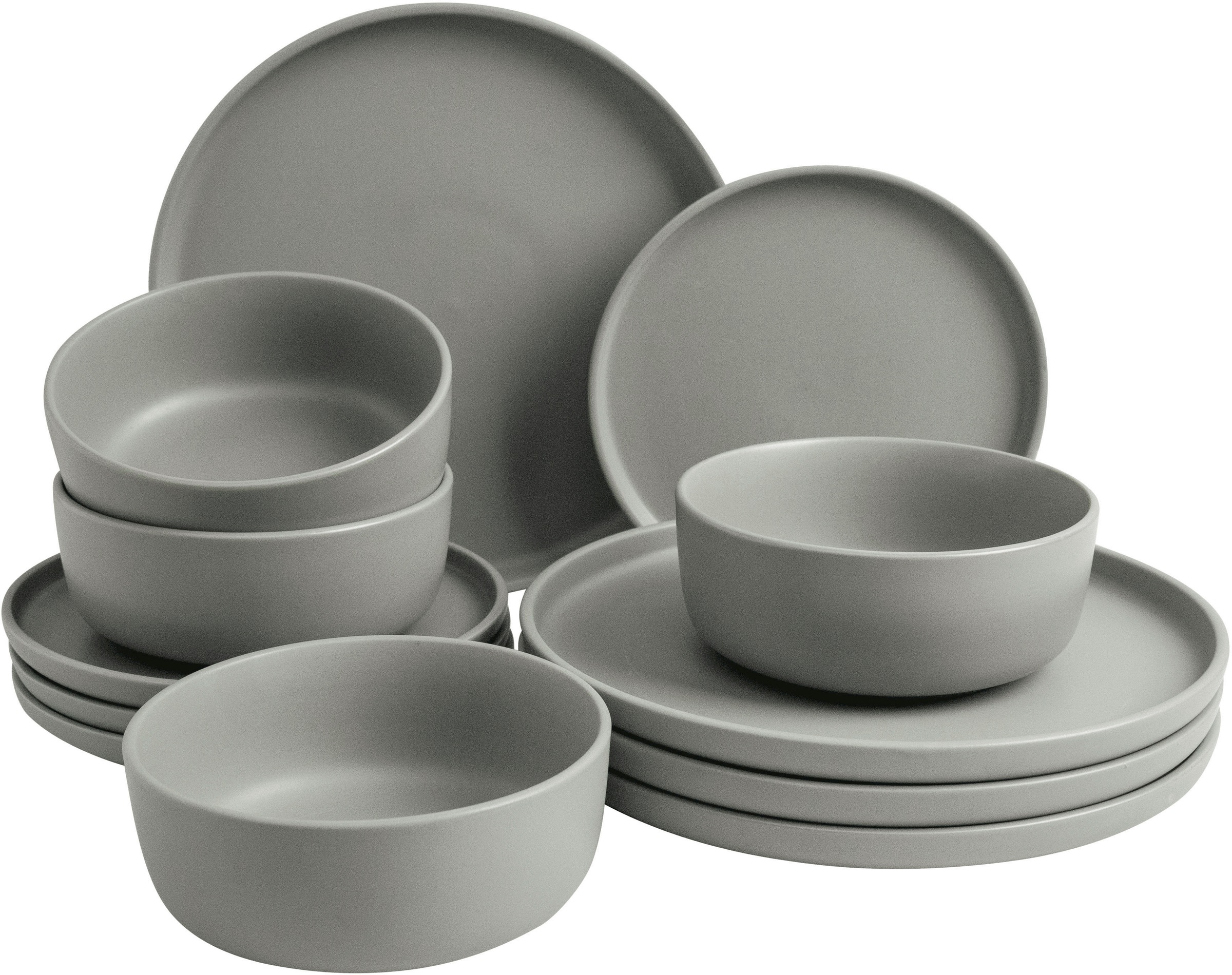 LeGer Home by Lena Gercke "Geschirr-Set, Service Belli" Teller Set, runde Form, Scandi Style, 12 Teile, für 4 Personen