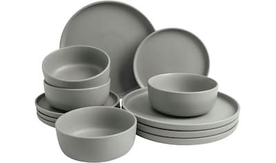 Tafelservice »Geschirr-Set, Service Belli«, (Set, 12 tlg.), runde Form, Scandi Style,...