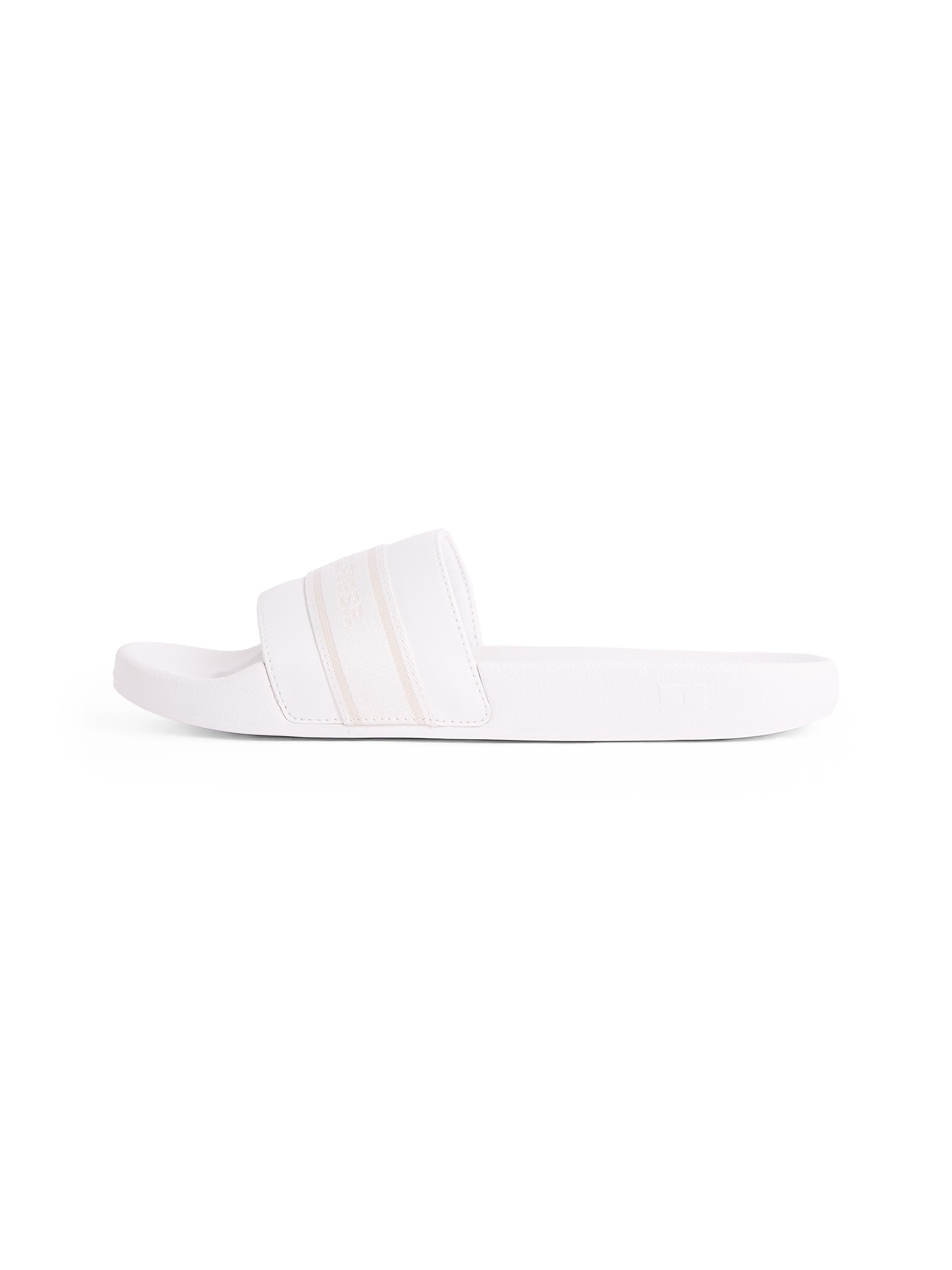 Tommy Hilfiger Pantolette »HILFIGER POOLSIDE WITH WEBBING«, Plateau, Sommermode, Bequemschuh, Flats mit Textilband