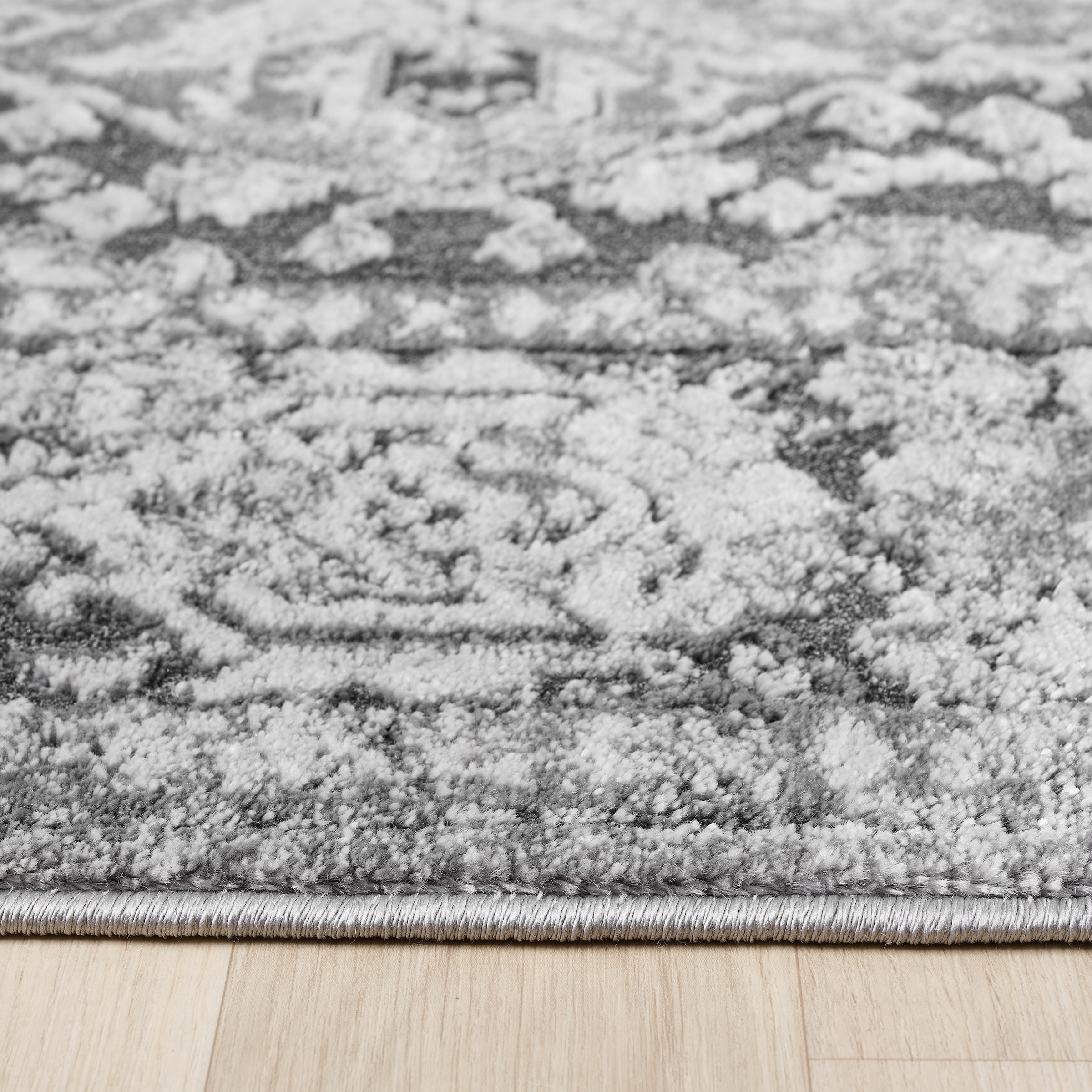 my home Teppich »Kylan, Hoch-Tief-Struktur, dezenter Glanz« rechteckig 9 mm Höhe dezenter Glanz, Schrumpf-Garn-Effekt, im Vintage-Look, dichte Qualität