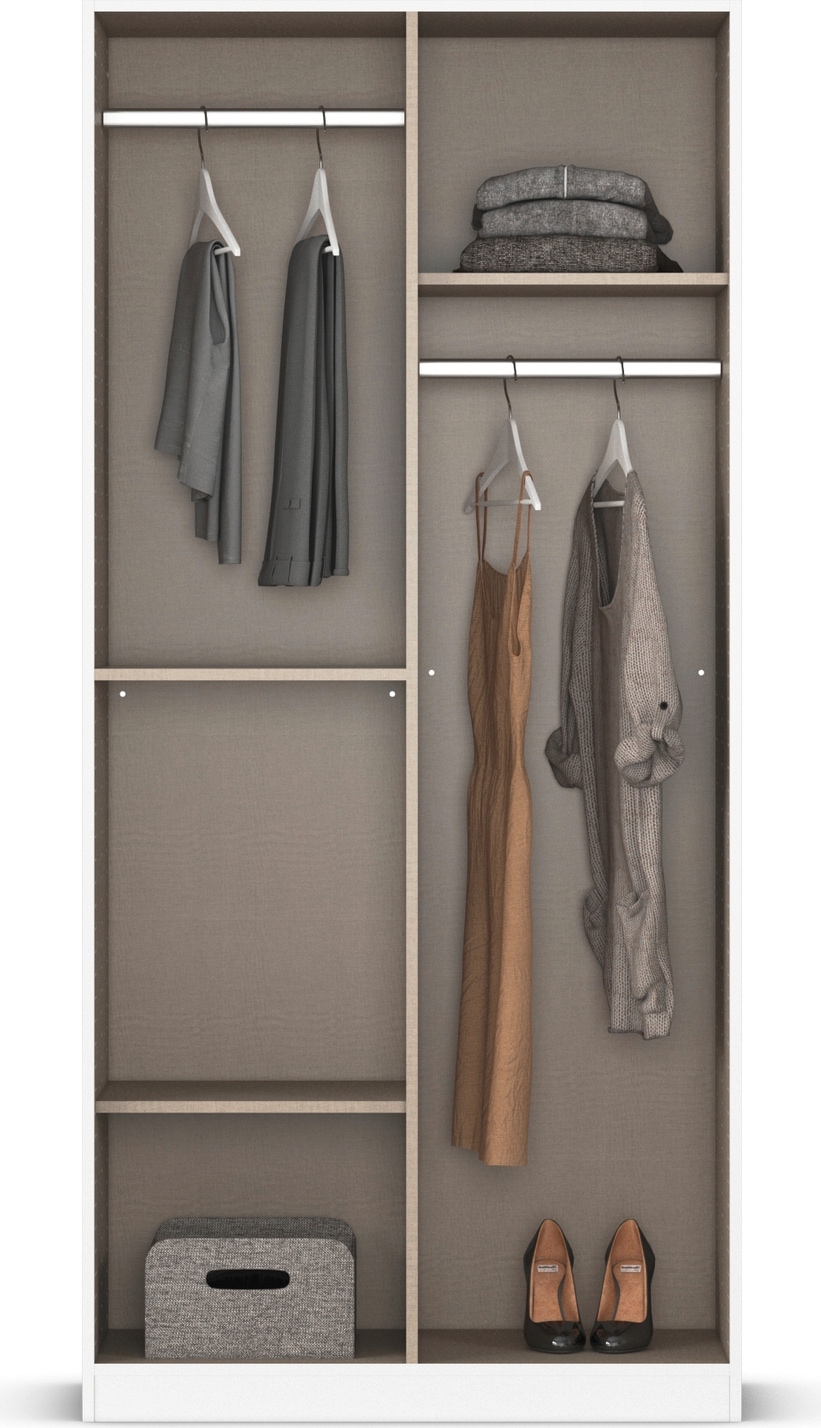 rauch Drehtürenschrank »Kleiderschrank Schrank Garderobe MAIKA mit Dekor-Front«, 2 Schubladen, in verschiedenen Breiten, Höhen, Farben, MADE IN GERMANY