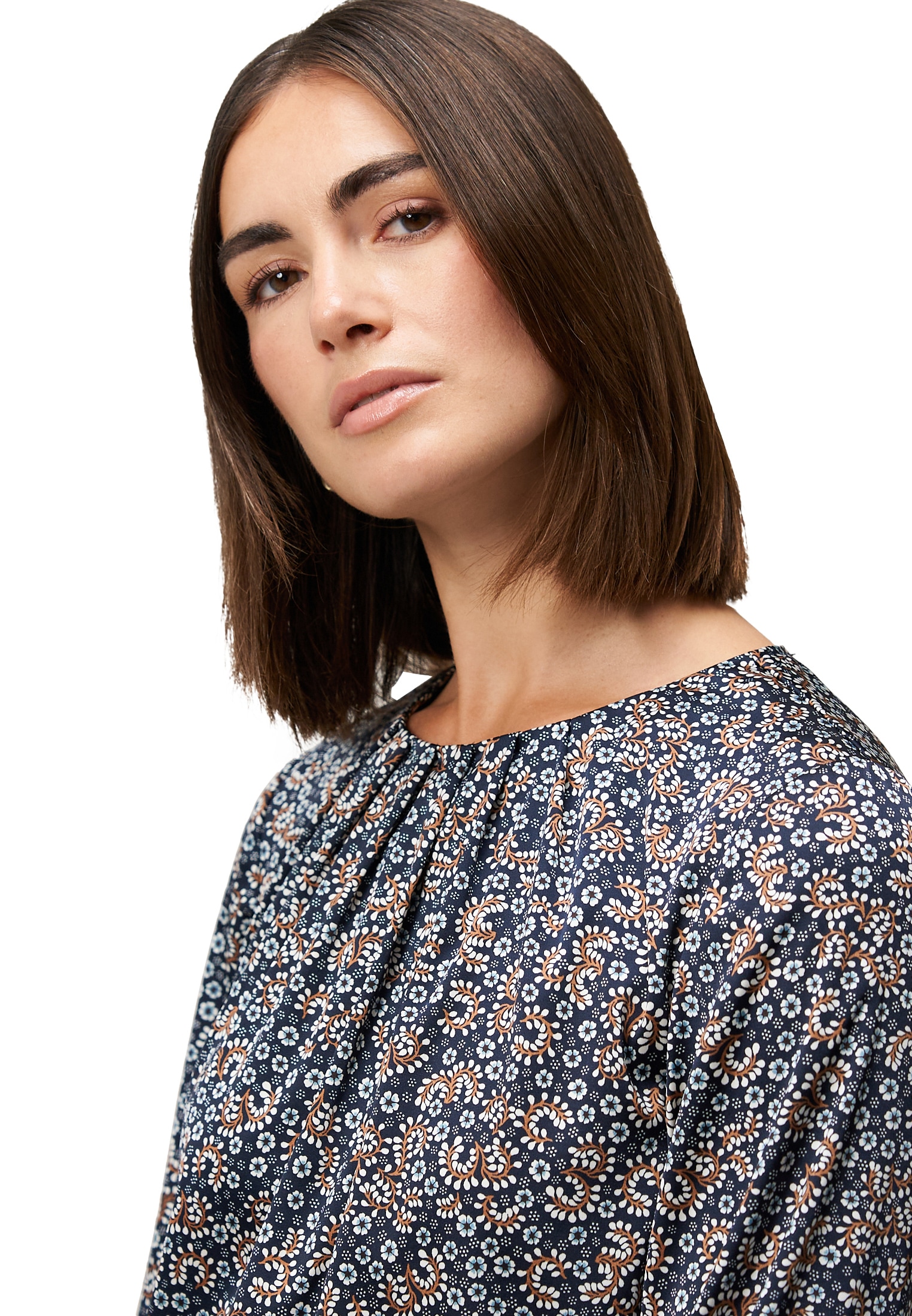 Zero Satinbluse »zero Damen Satinbluse mit Paisleyprint«