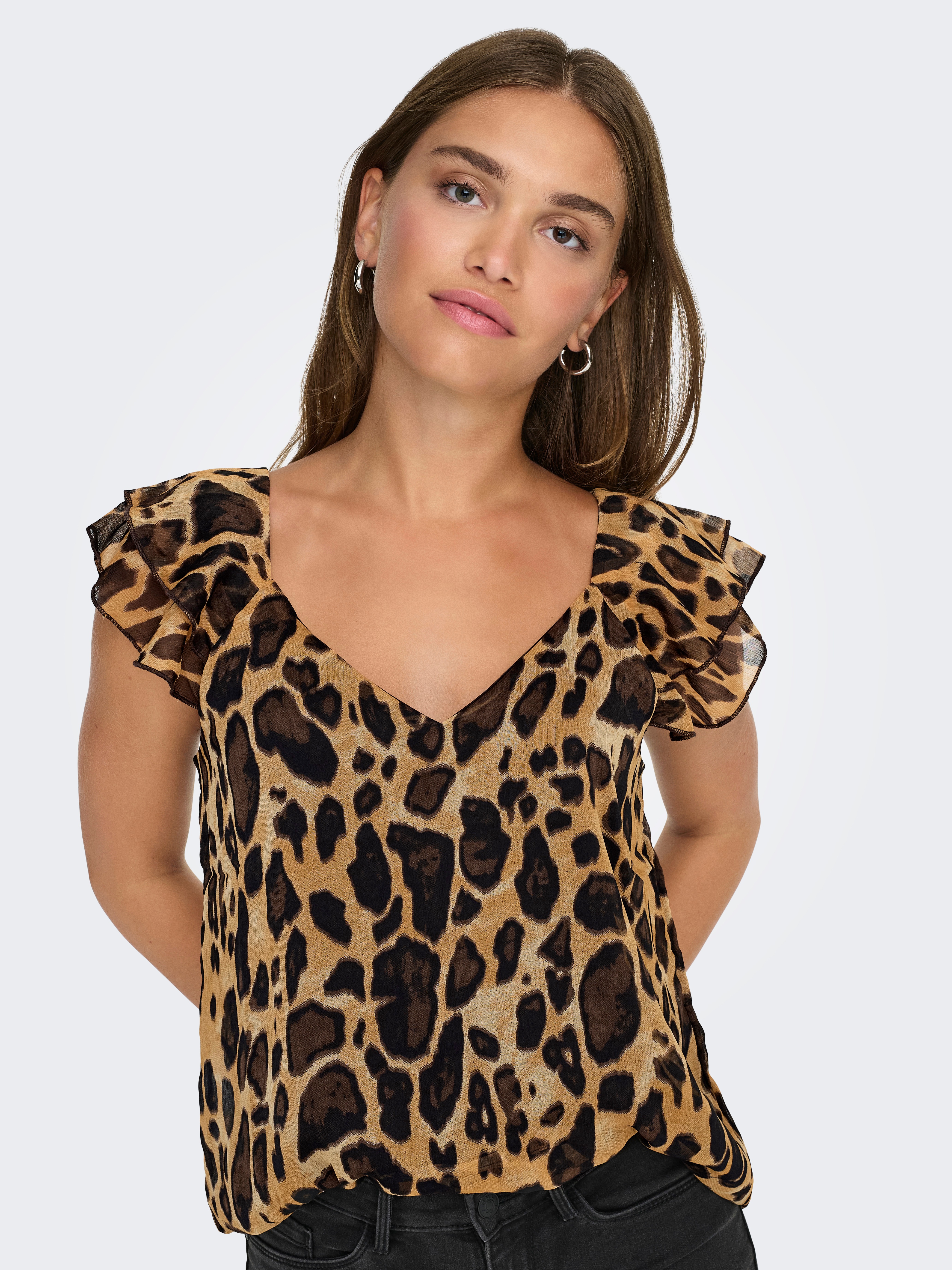 Thumbnail - ONLY Blusenshirt "ONLASTA LIFE CAPSLEEVE V-NECK TOP PTM"