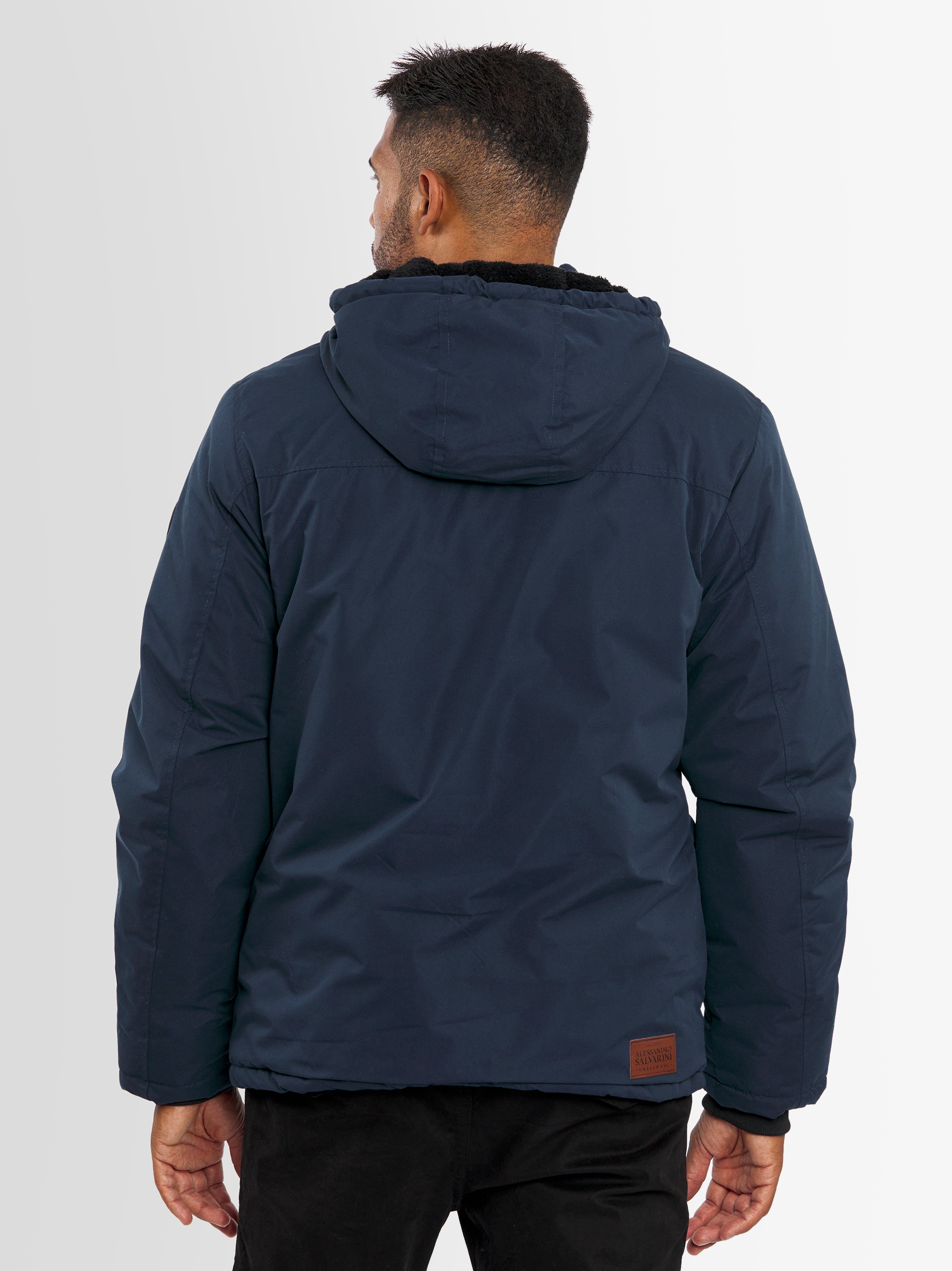 Alessandro Salvarini Winterjacke »ASLighty«, innen komplett mit warmem Teddyfell