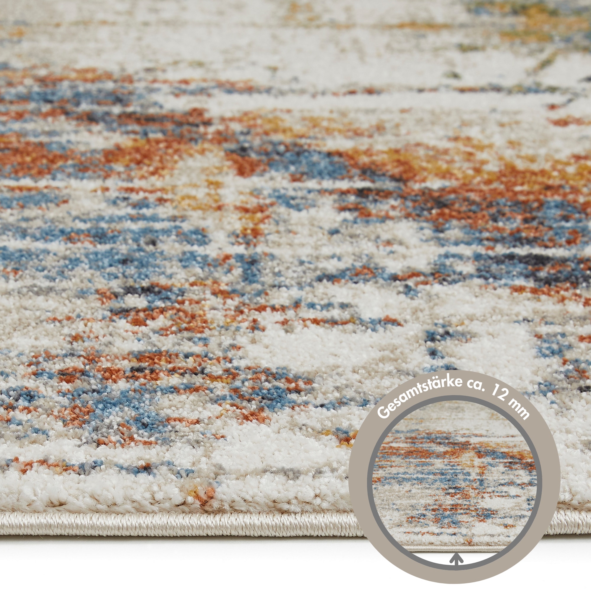 LUXOR living Teppich »Montreal«, rechteckig, 12 mm Höhe, Kurzflor, modernes Design, Wohnzimmer, Schlafzimmer