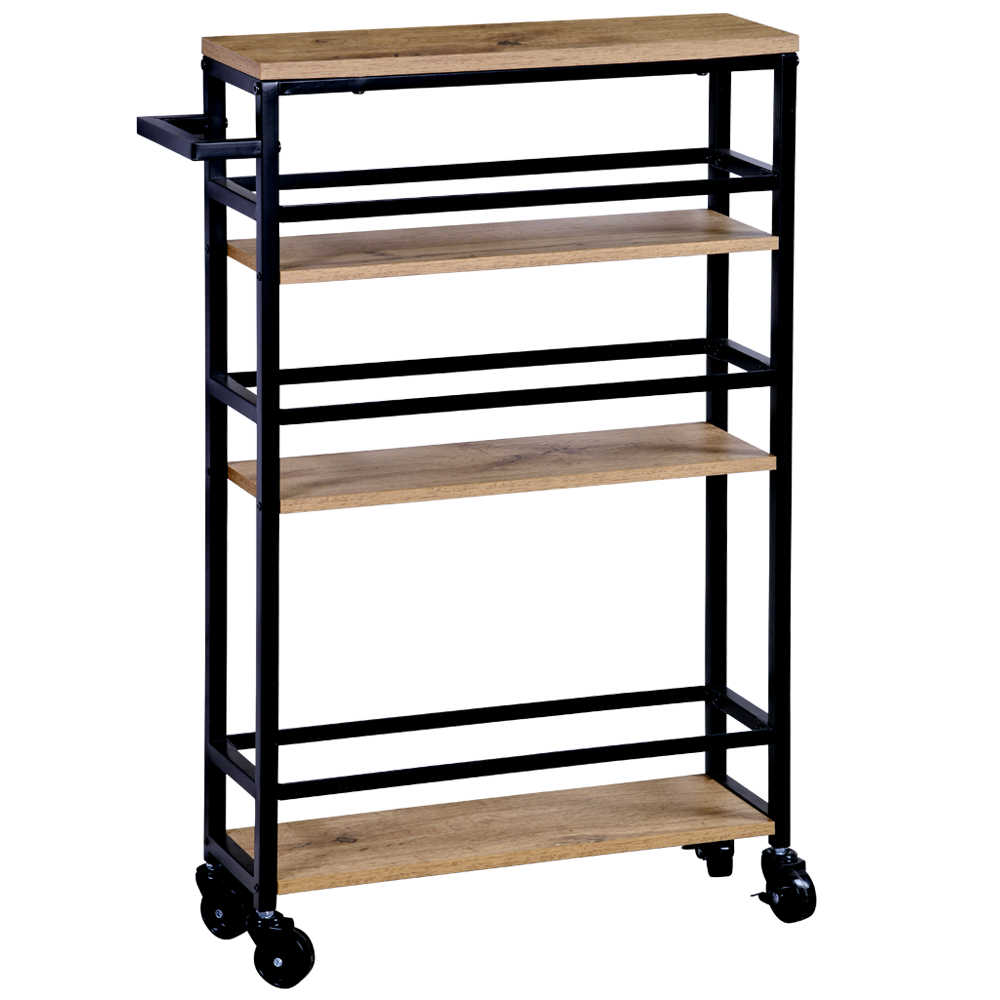 KESPER Rollwagen "Nischenwagen", B/H/T: 50cm x 15cm x 81cmschwarz, Küche, Rollwagen