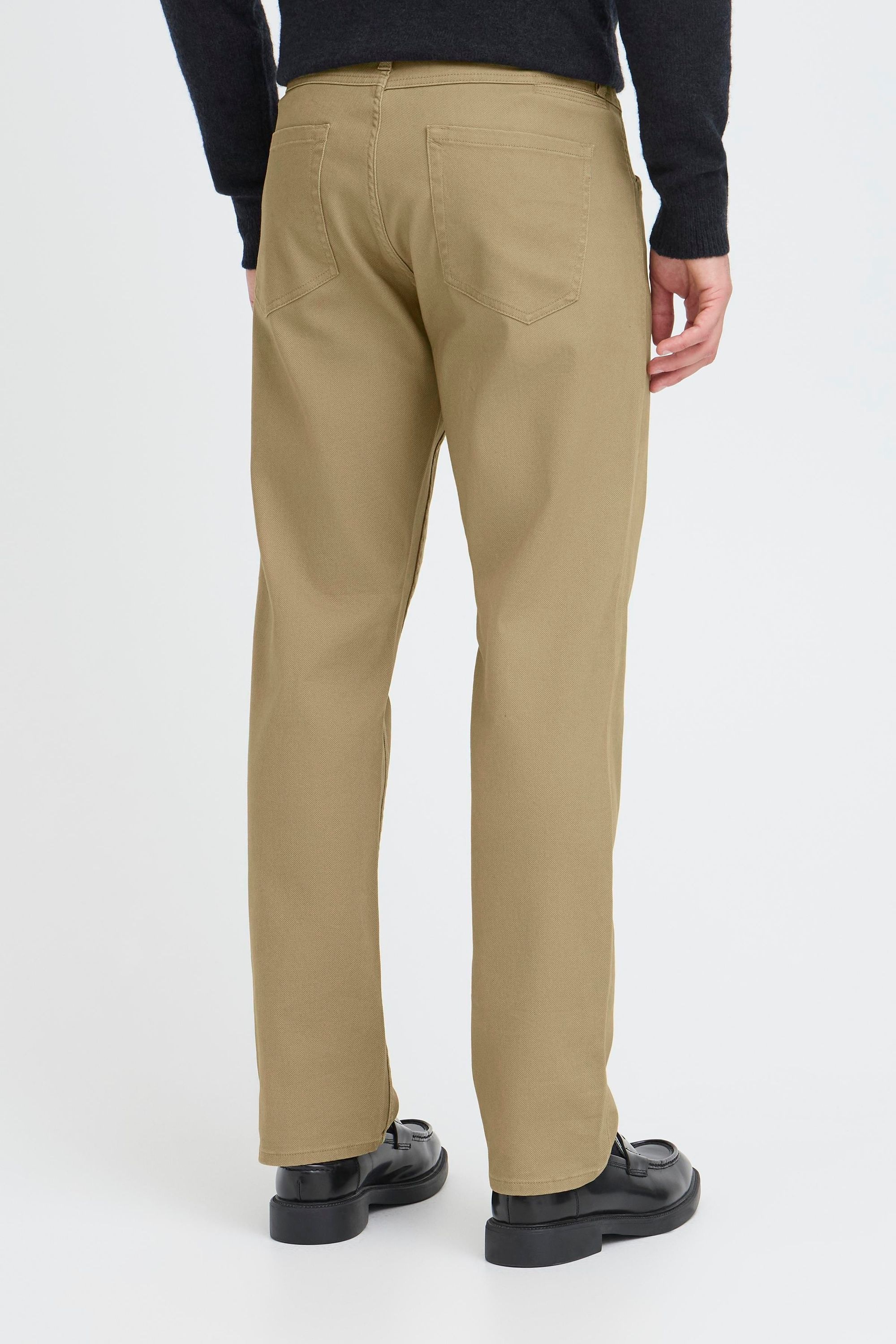 Chinohose BLEND "BHStipo", Herren, Gr. 34, Länge 32, sepia tint, Web, 98% Baumwolle, 2% Elasthan, unifarben, normal lang, Hosen Chinohose, Strukturierte Stoffhose im 5-Pocket-Look - Regular Fit 6