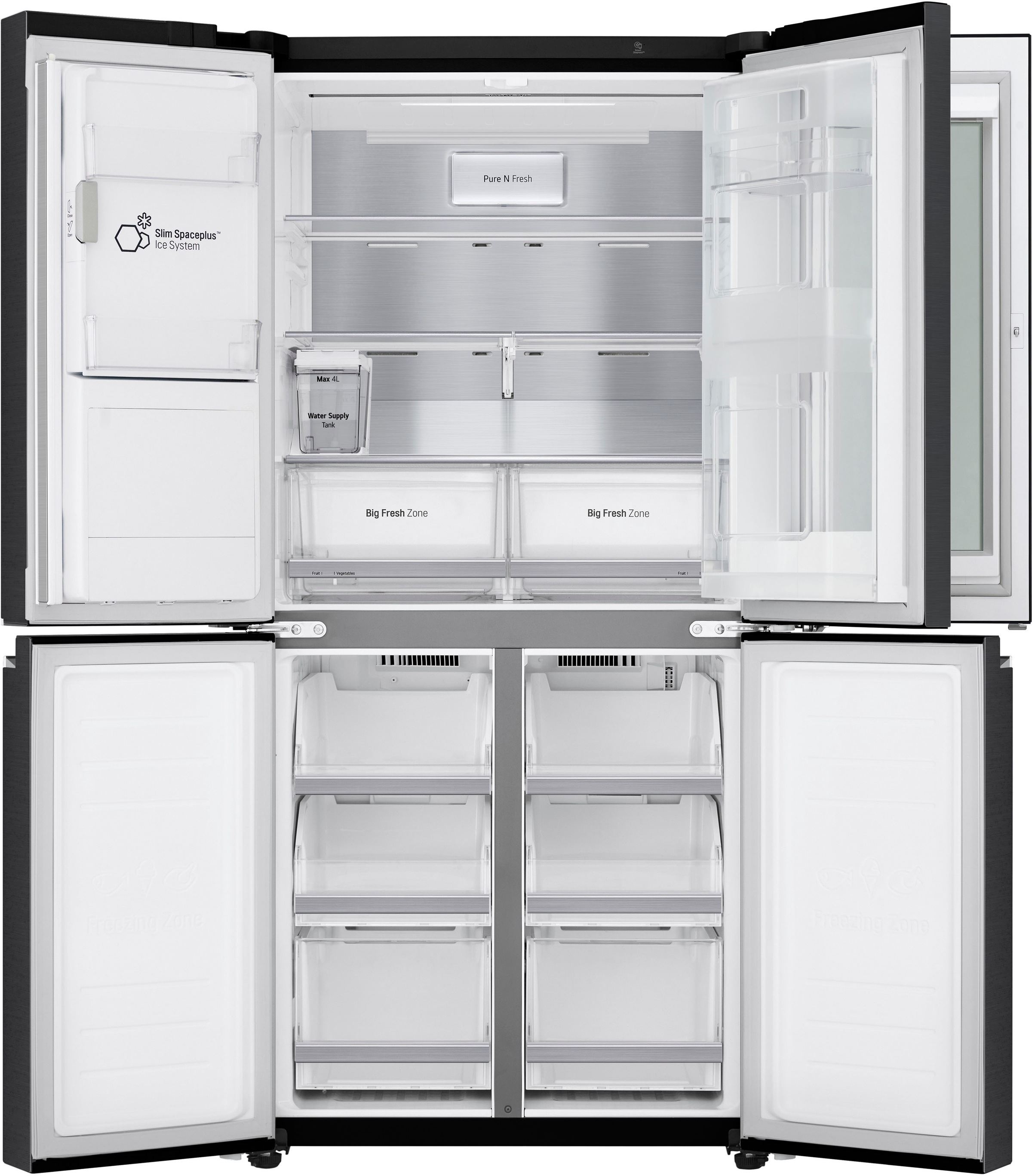 LG Multi Door, GMX844MCBF, 178,7 cm hoch, 83,5 cm breit, InstaView™