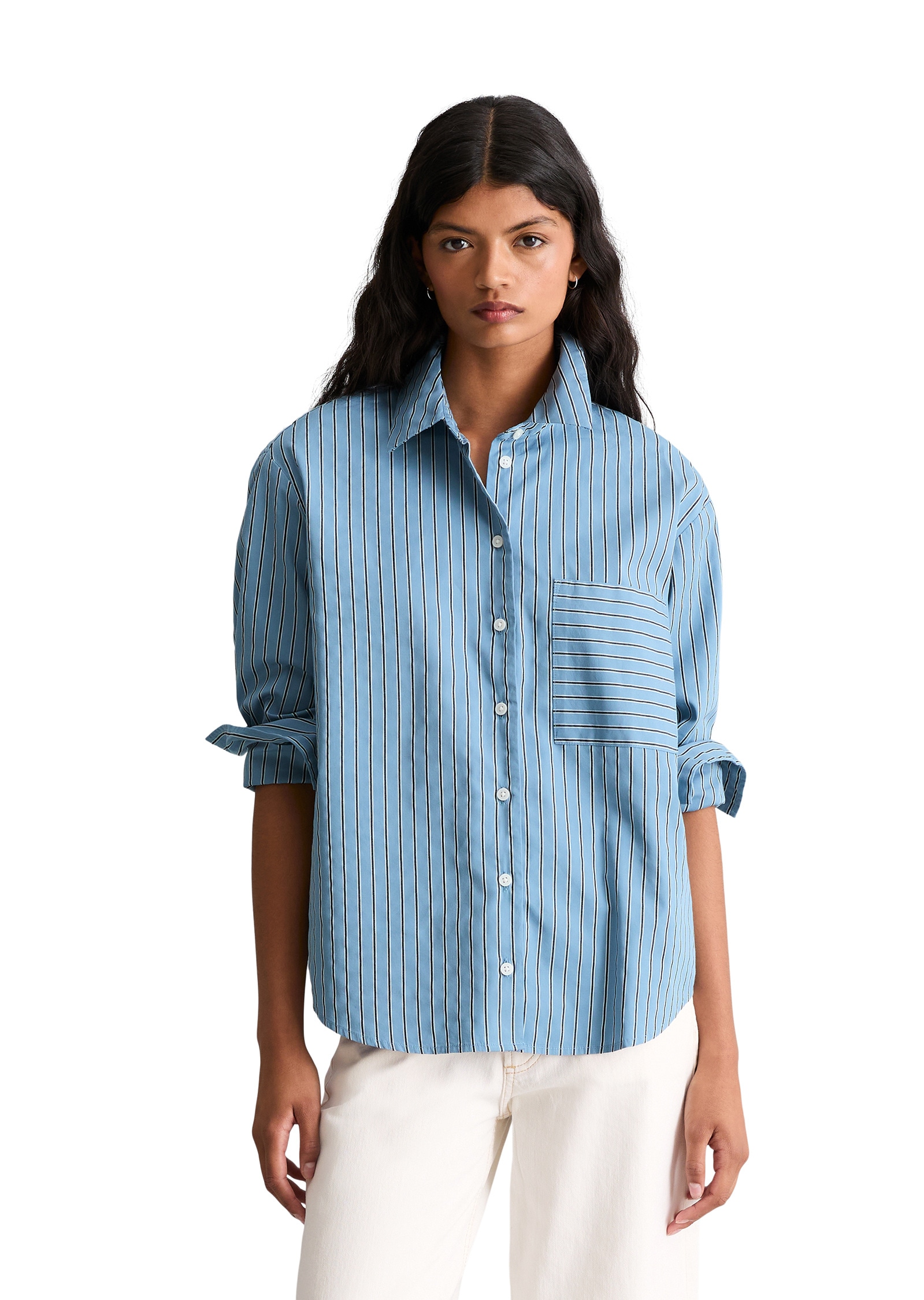 Marc OPolo DENIM Langarmbluse "aus Organic Cotton Lyocell-Mix" günstig online kaufen