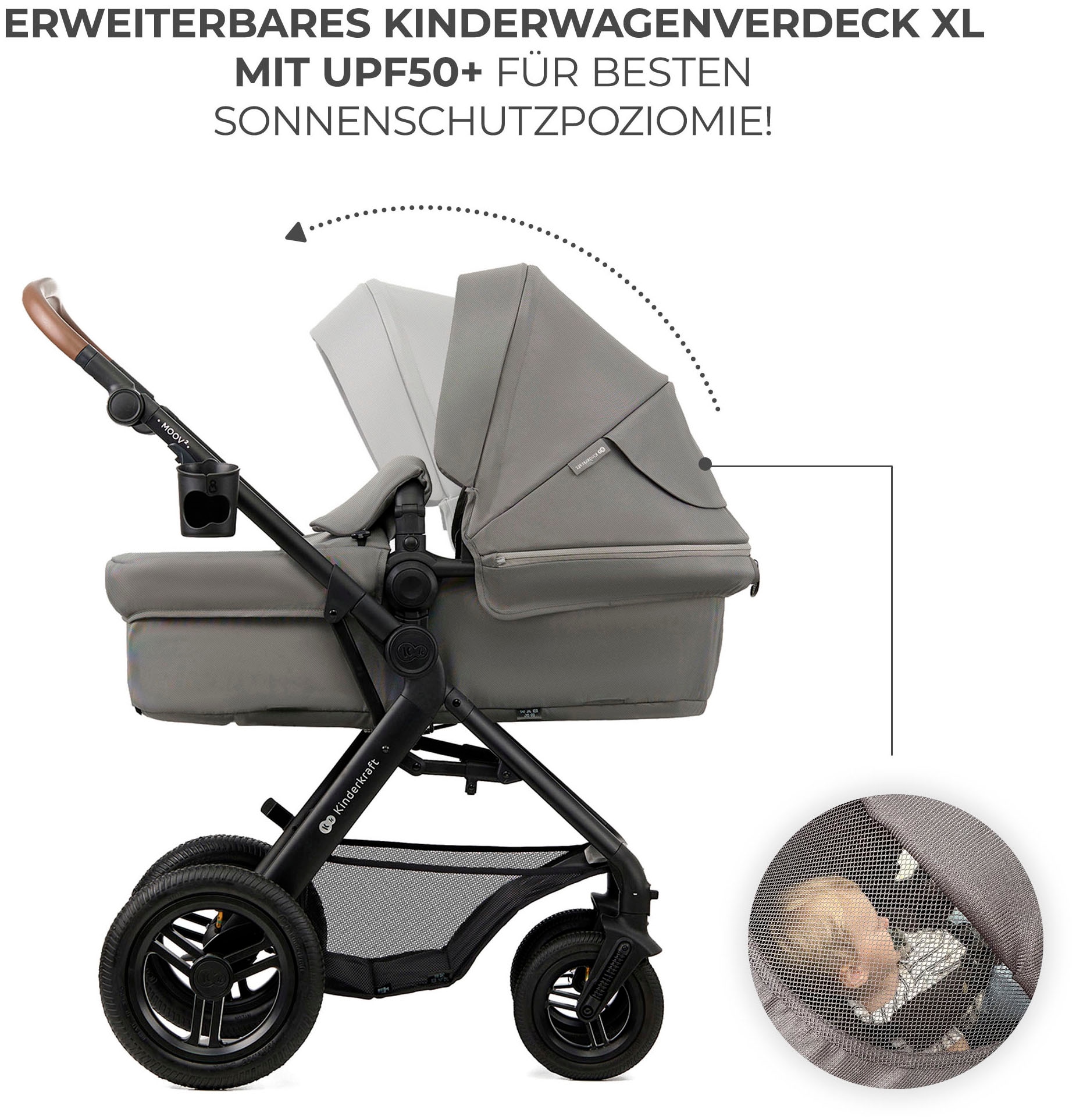 Kinderkraft Kombi-Kinderwagen »MOOV 2 Air 3IN1« 27 kg mit Luftreifen