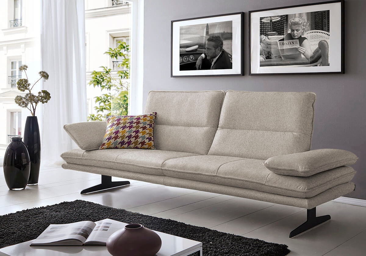 W.SCHILLIG 2,5-Sitzer "broadway, Designsofa mit tollem Sitzkomfort" Sitztiefenverstellung, Kopfteil- & Seitenteilverstellung, Breite 236cm