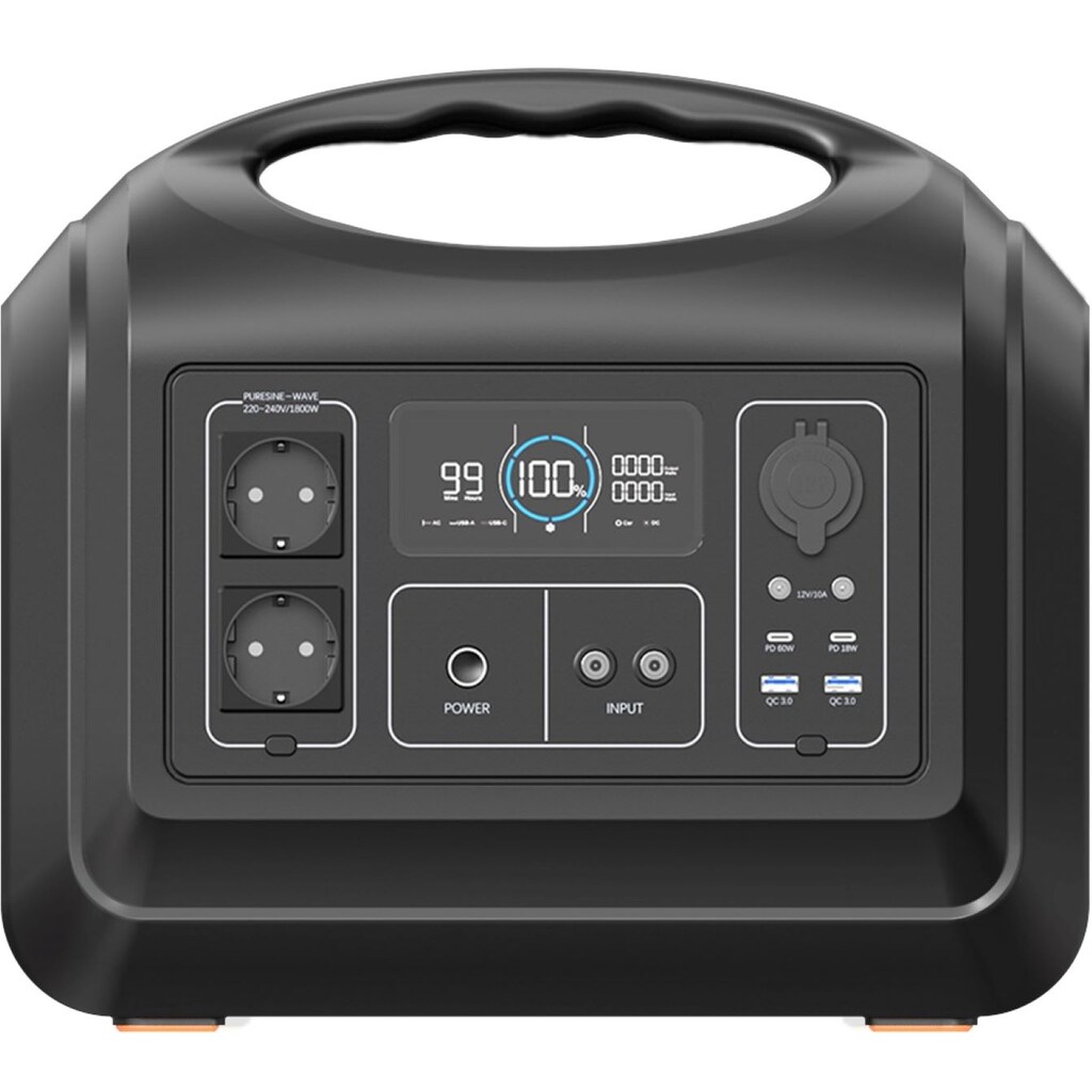 Hyrican Powerstation »UPP-1800, 1800 Watt, 1488 Wh, LiFePO4, tragbarer Akku/Batterie«, 465000 mAh